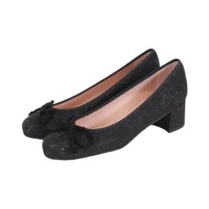 47552 - Black Glitzy Heel for Teen/Women by Pretty Ballerinas