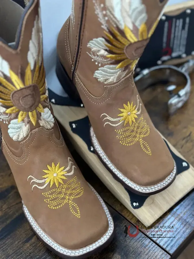 AGAVE GIRASOL ESPIGA NOBUCK ARENA SQUARE TOE BOOT