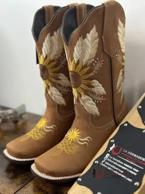 AGAVE GIRASOL ESPIGA NOBUCK ARENA SQUARE TOE BOOT