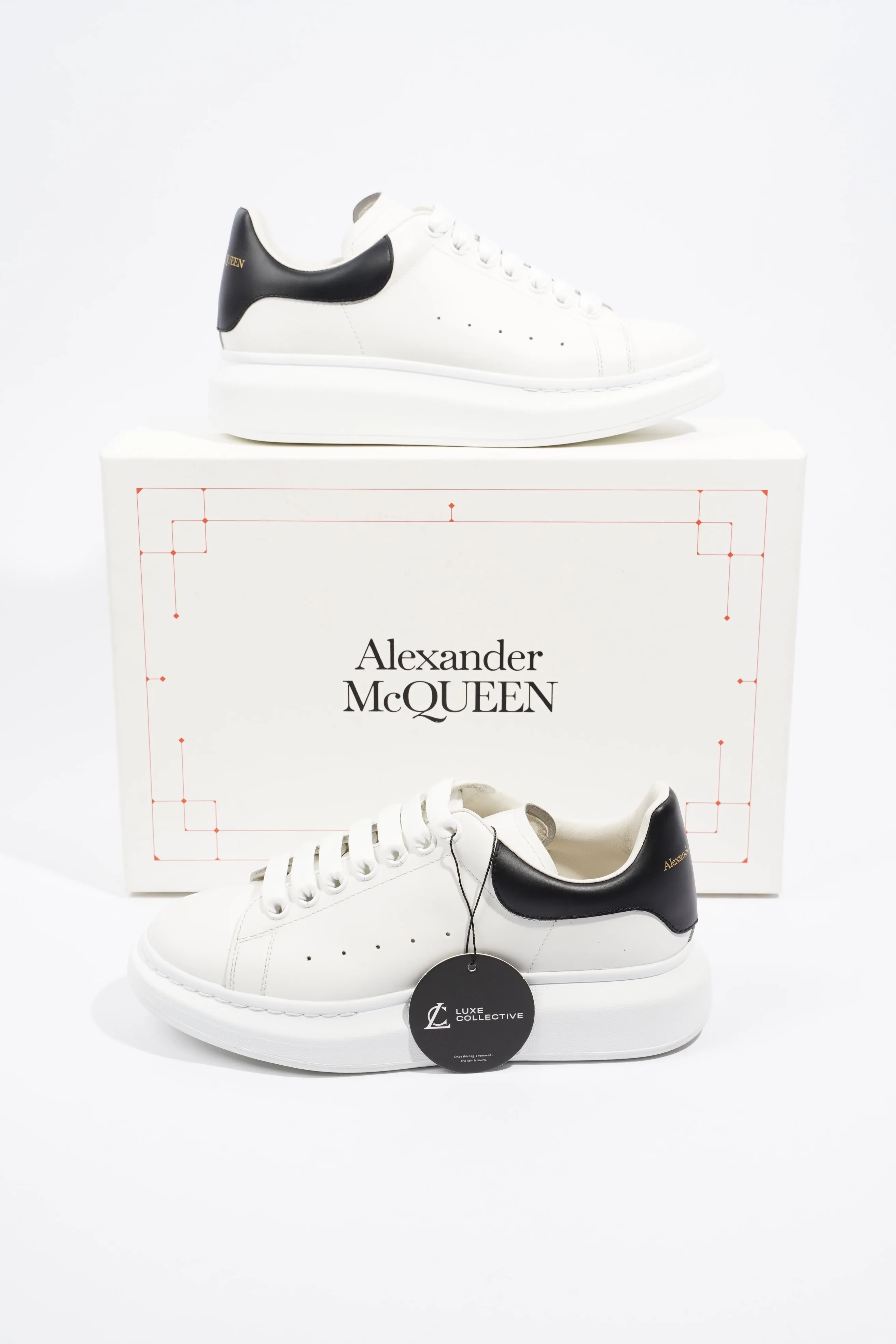 Alexander McQueen Oversized Sneaker White / Black Tab EU 39 / UK 5