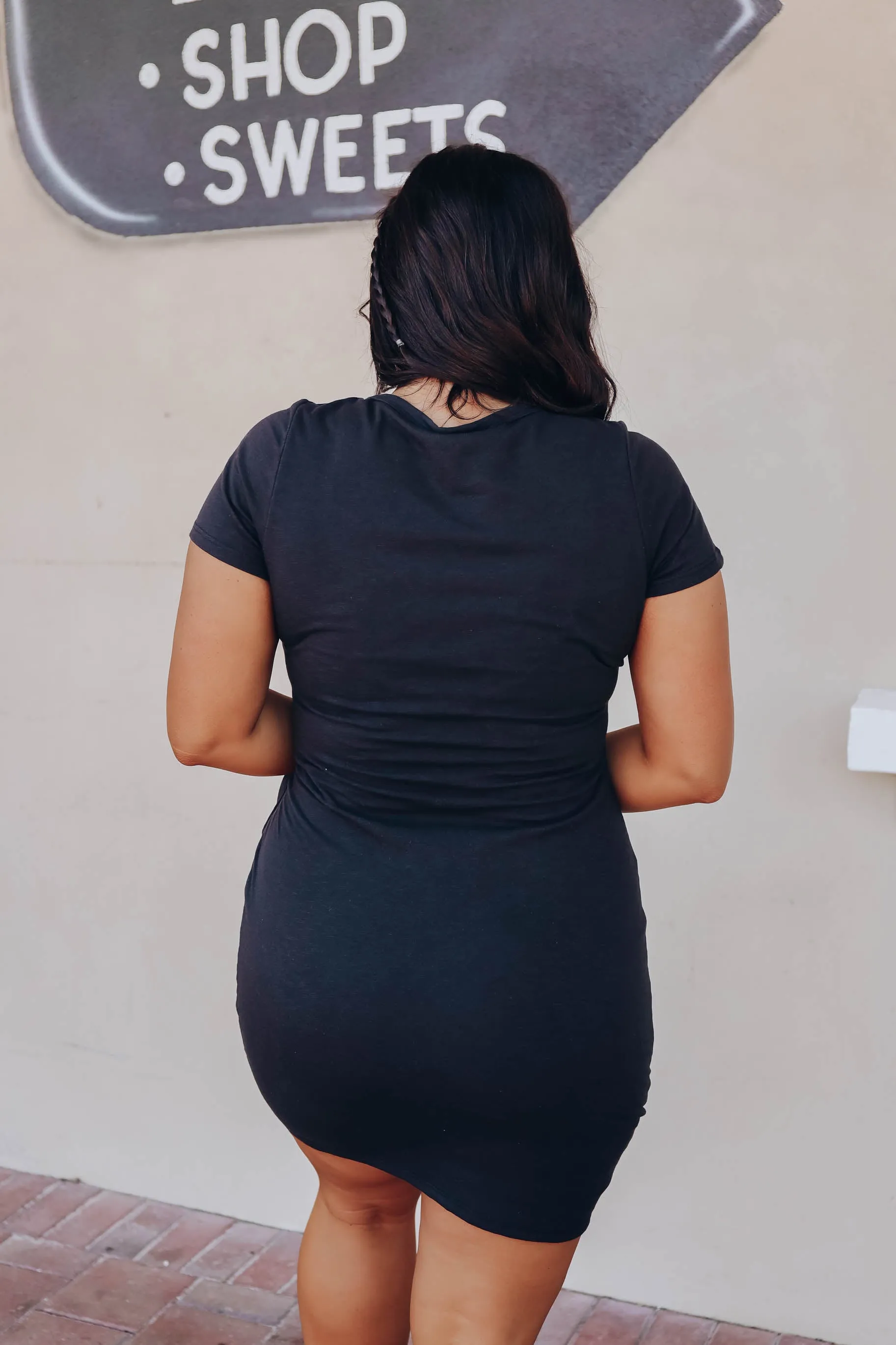 Alina Jersey Wrap Dress - Black