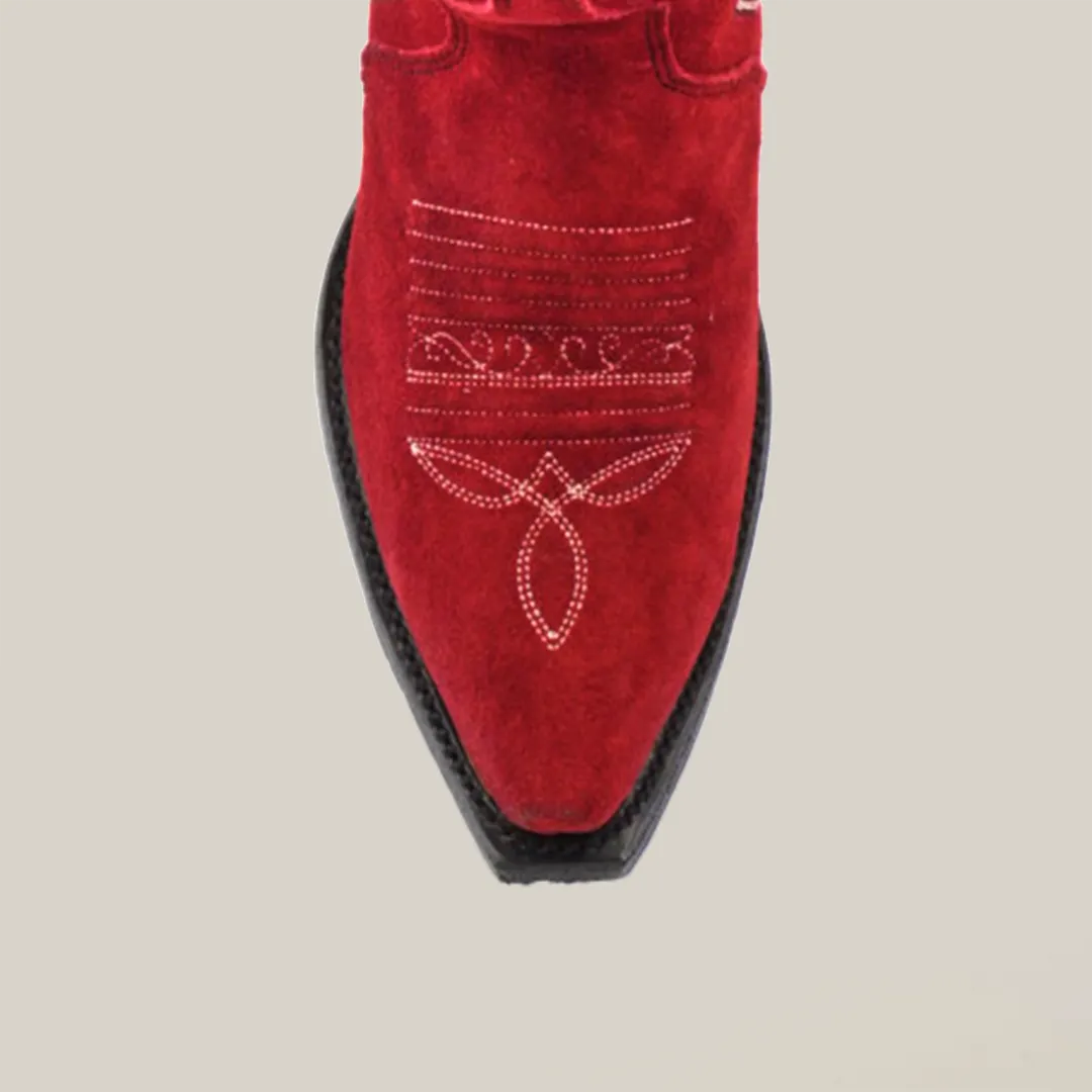 Amara Red Suade - Tall Shaft - Snip Toe