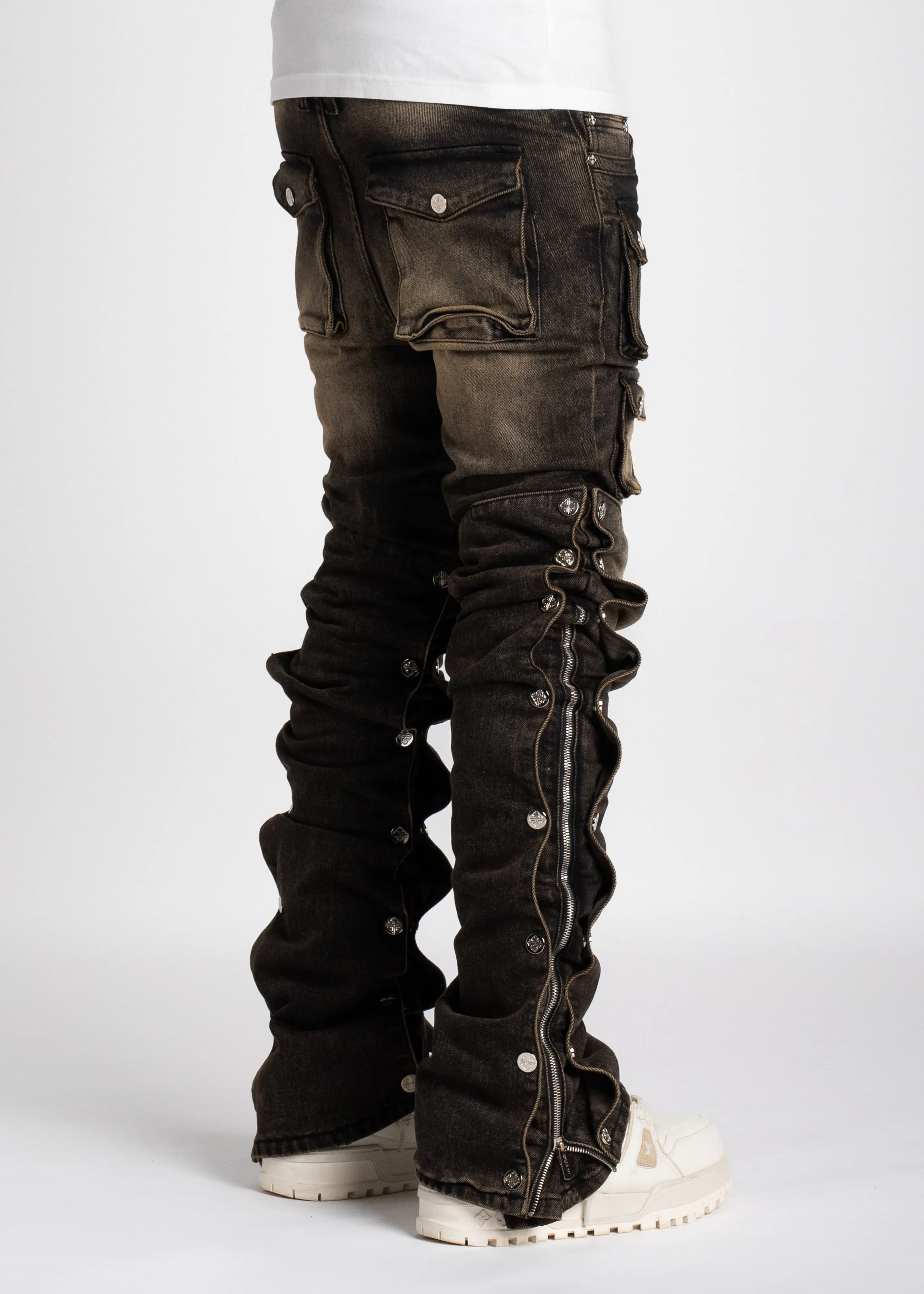 Ash Grey Stacked Premium Denim