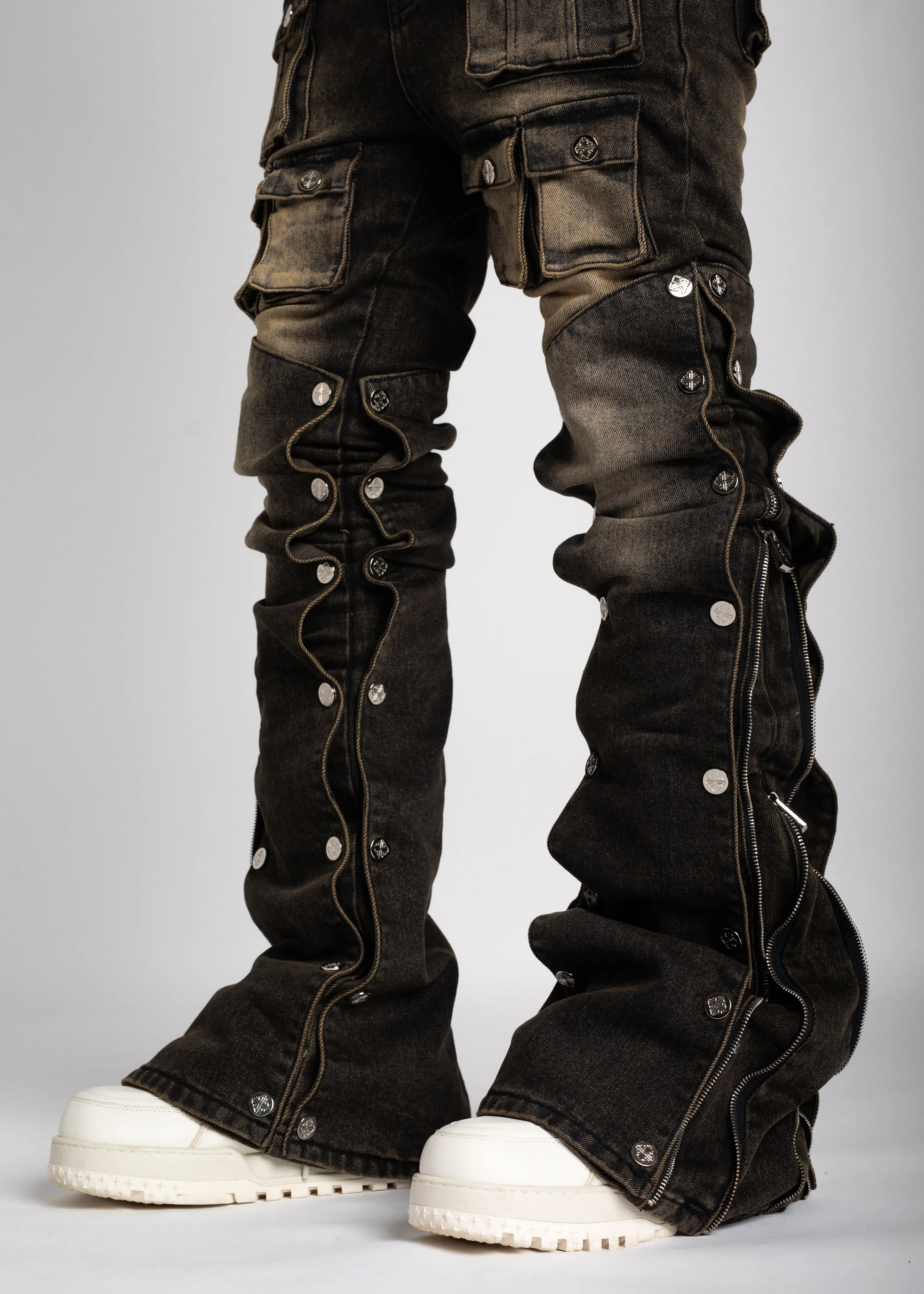 Ash Grey Stacked Premium Denim
