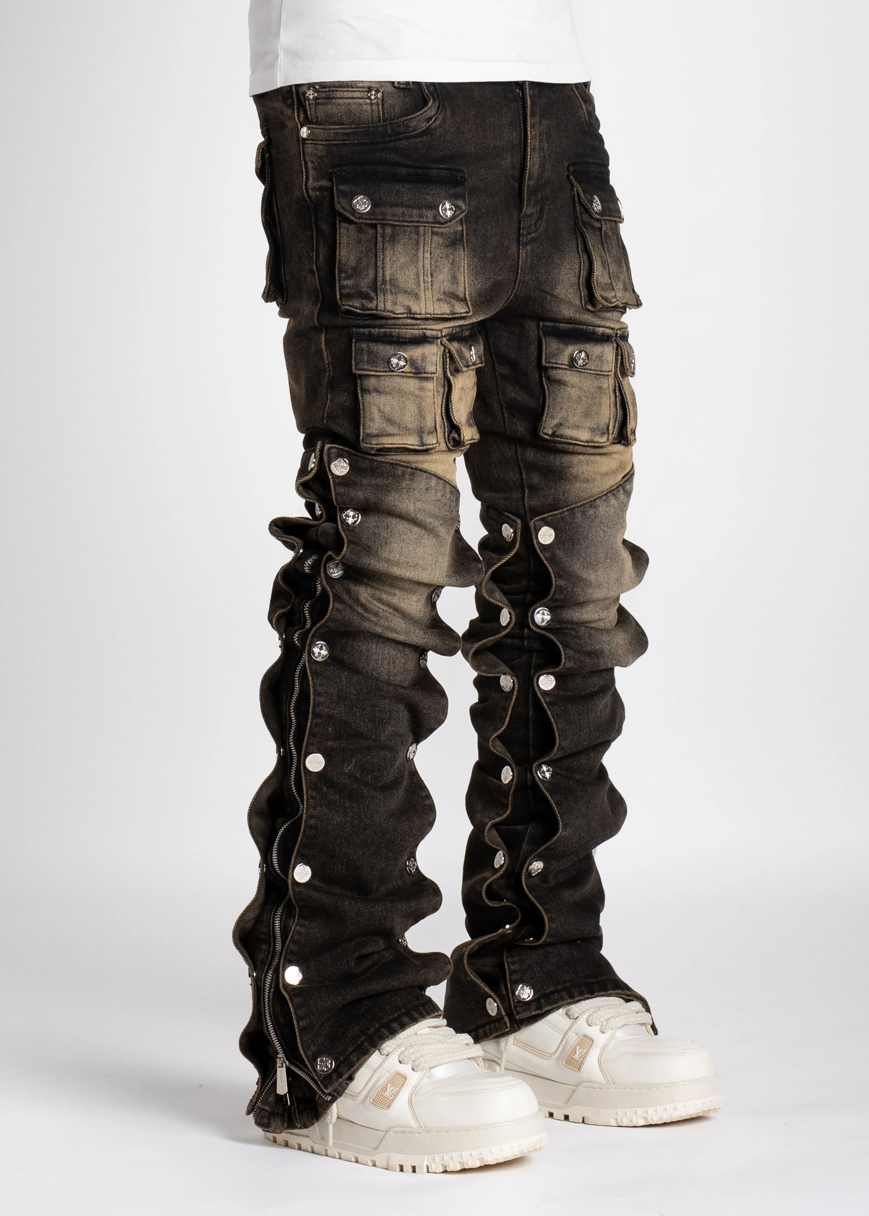 Ash Grey Stacked Premium Denim
