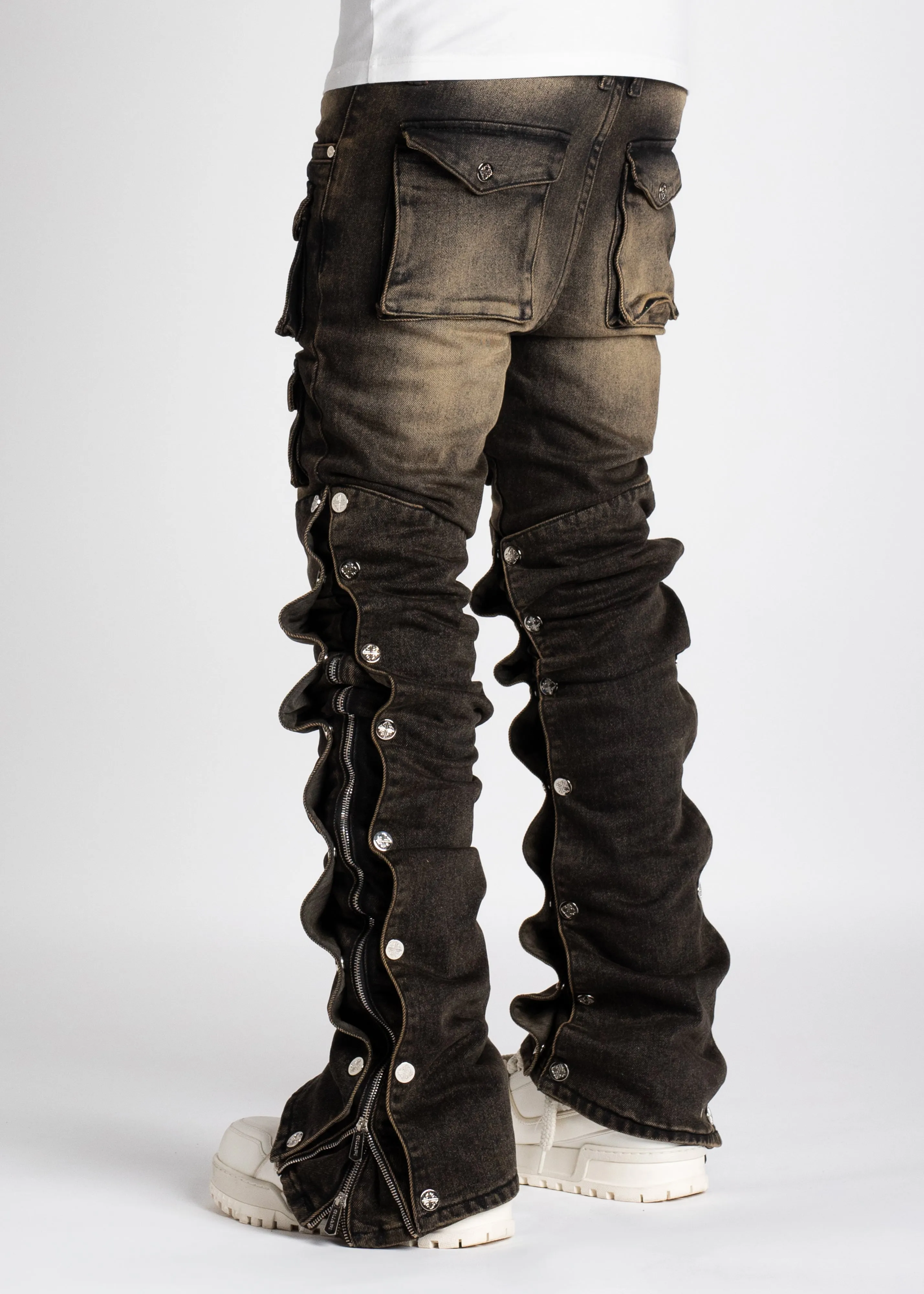 Ash Grey Stacked Premium Denim