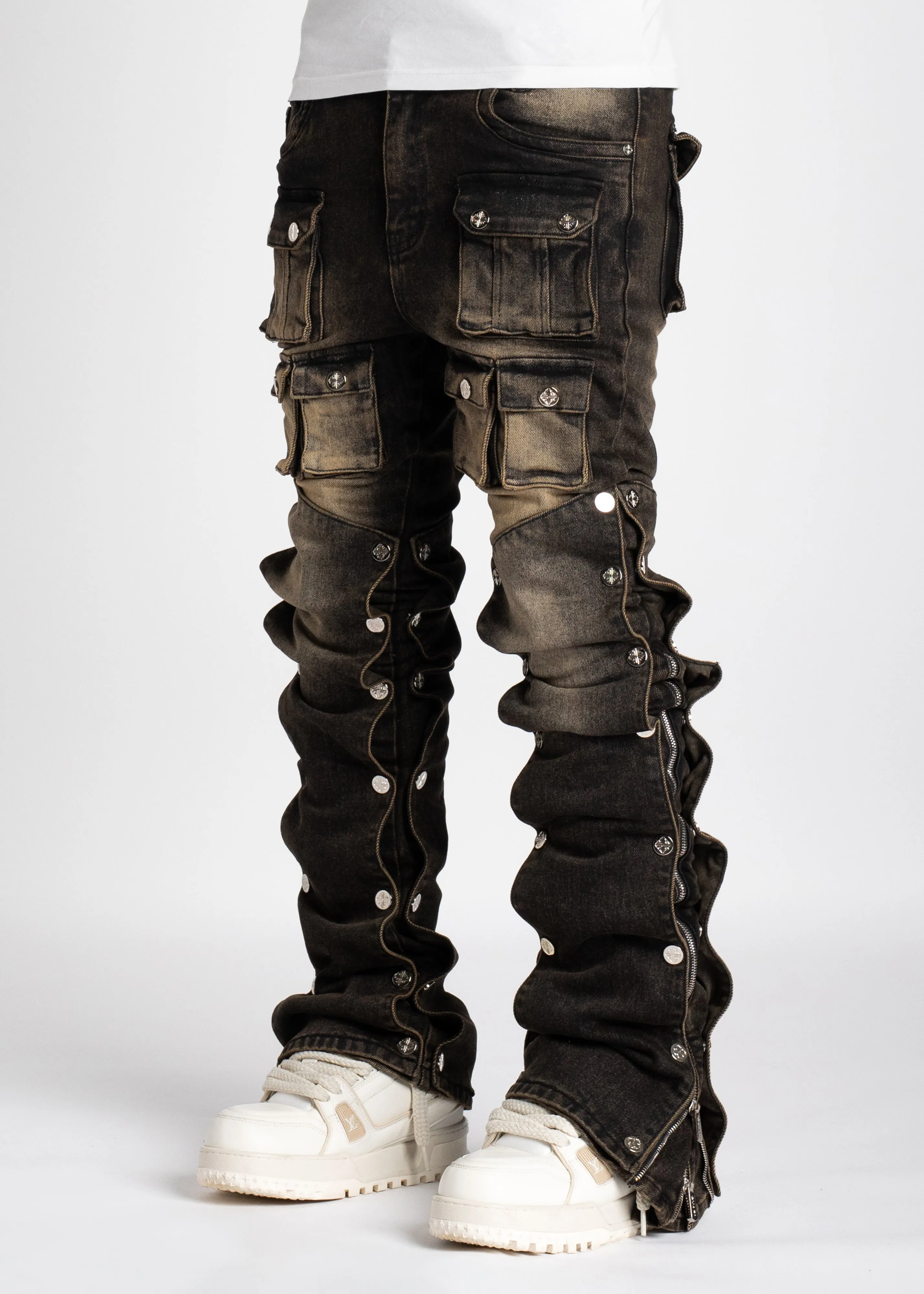 Ash Grey Stacked Premium Denim