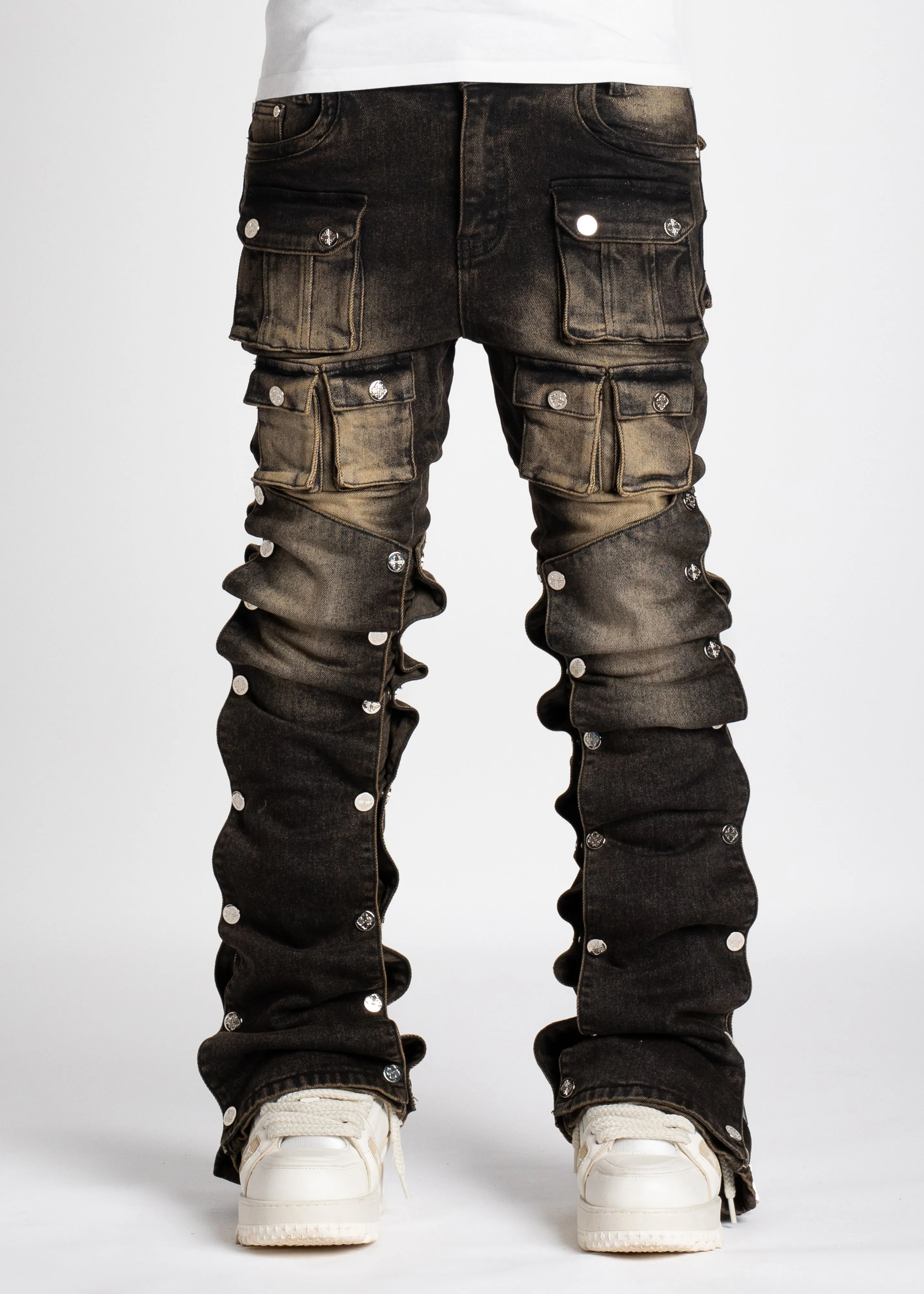 Ash Grey Stacked Premium Denim