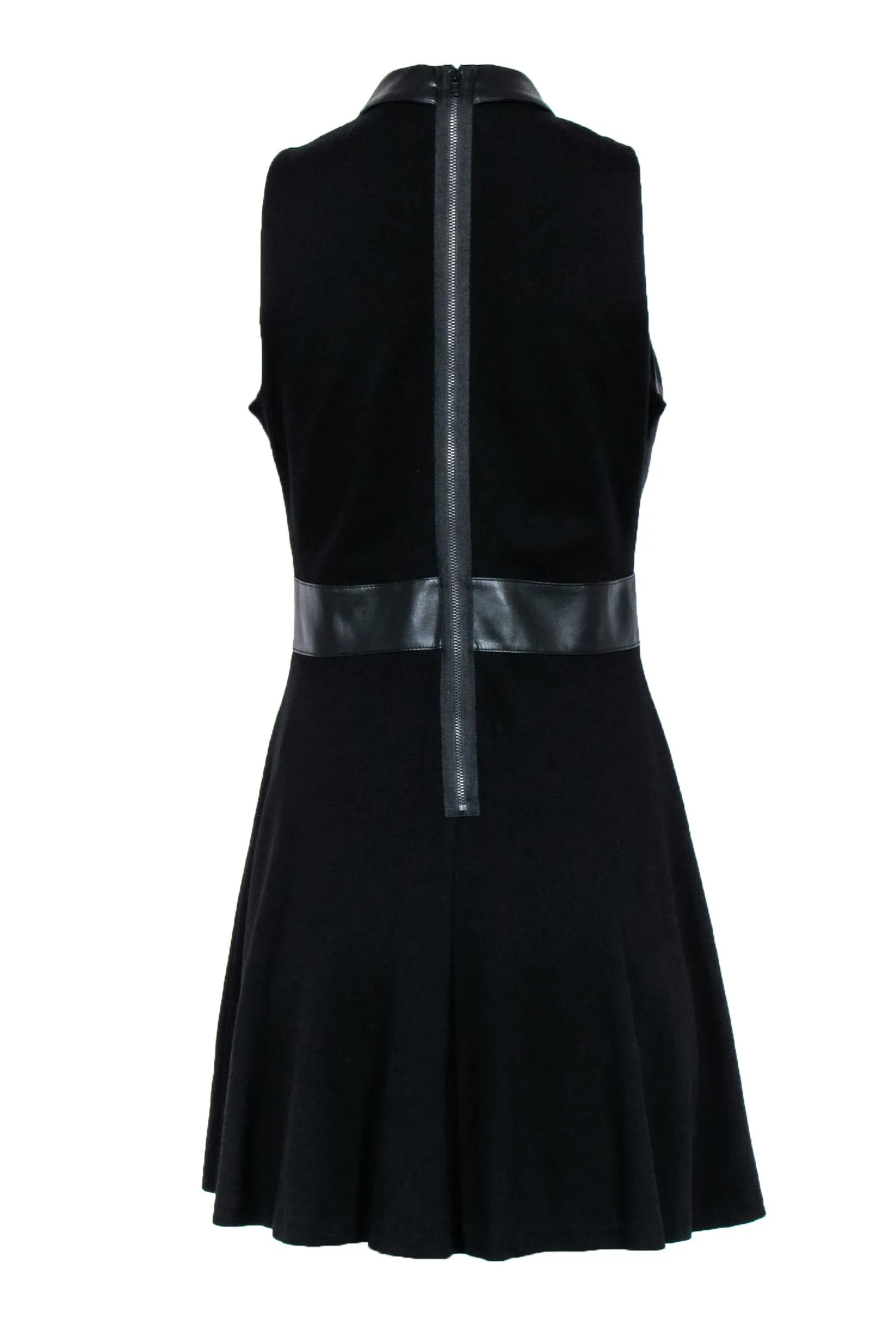 Bailey 44 - Black Faux Leather Bodice Dress Sz M