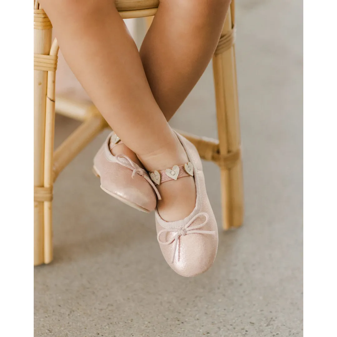 Ballet Flats in Bubblegum Shimmer