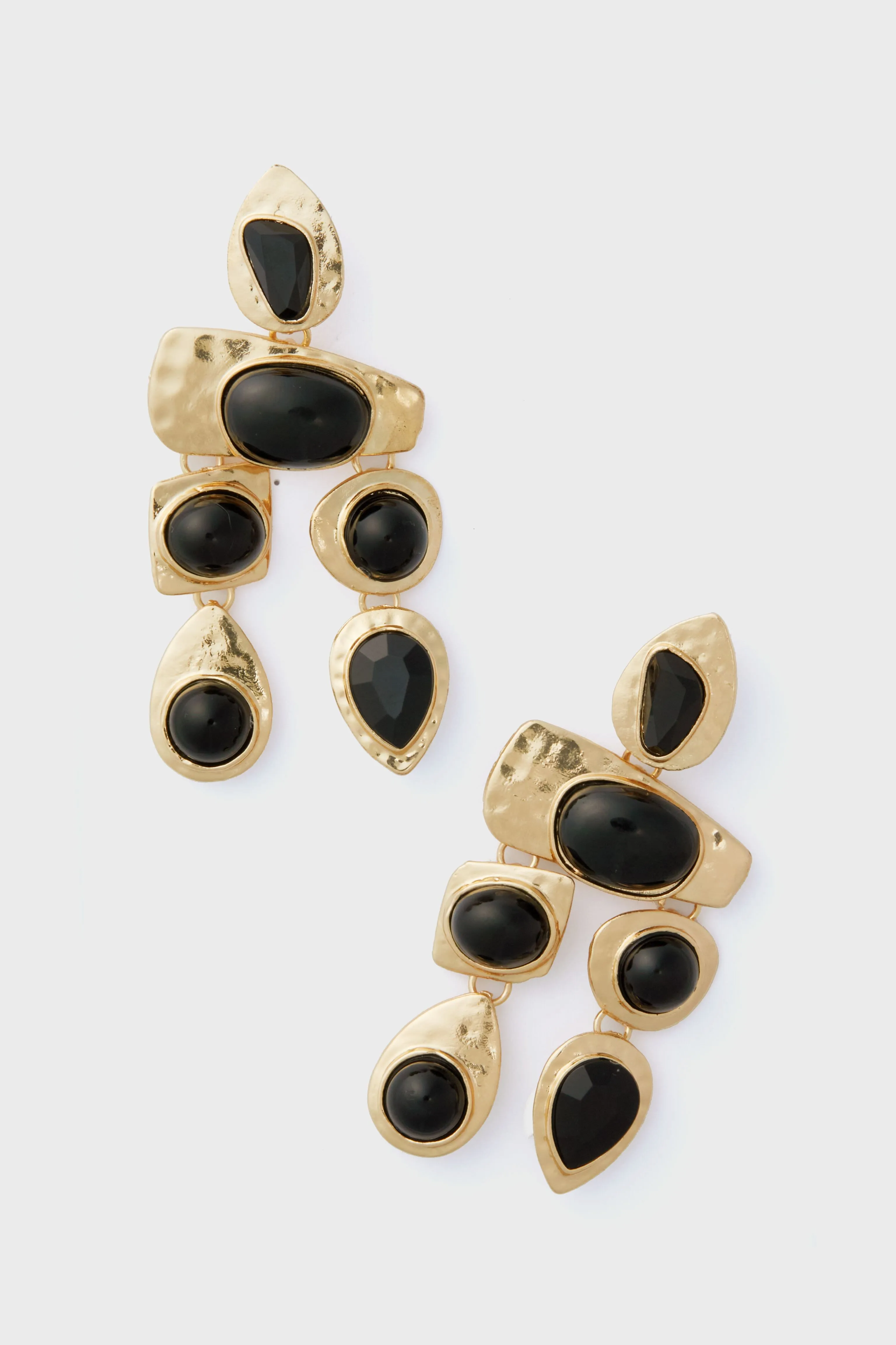 Black Multi Stone Earrings