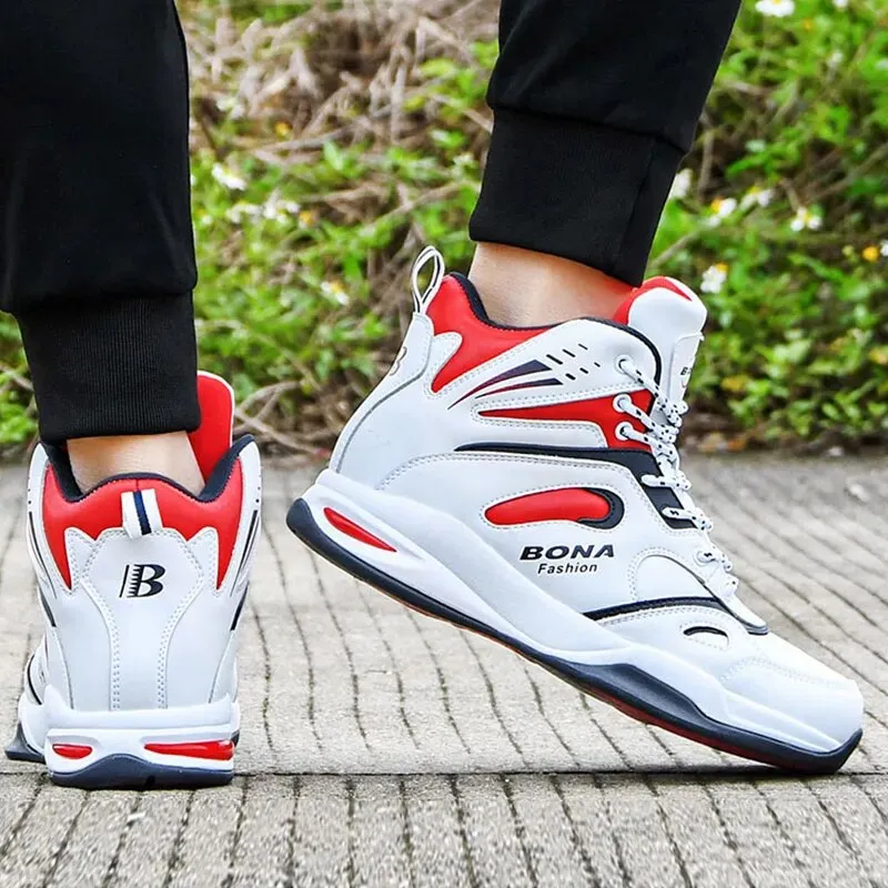 BONA  Basketball Shoes Men Cushioning Light Trendy Sneakers Man