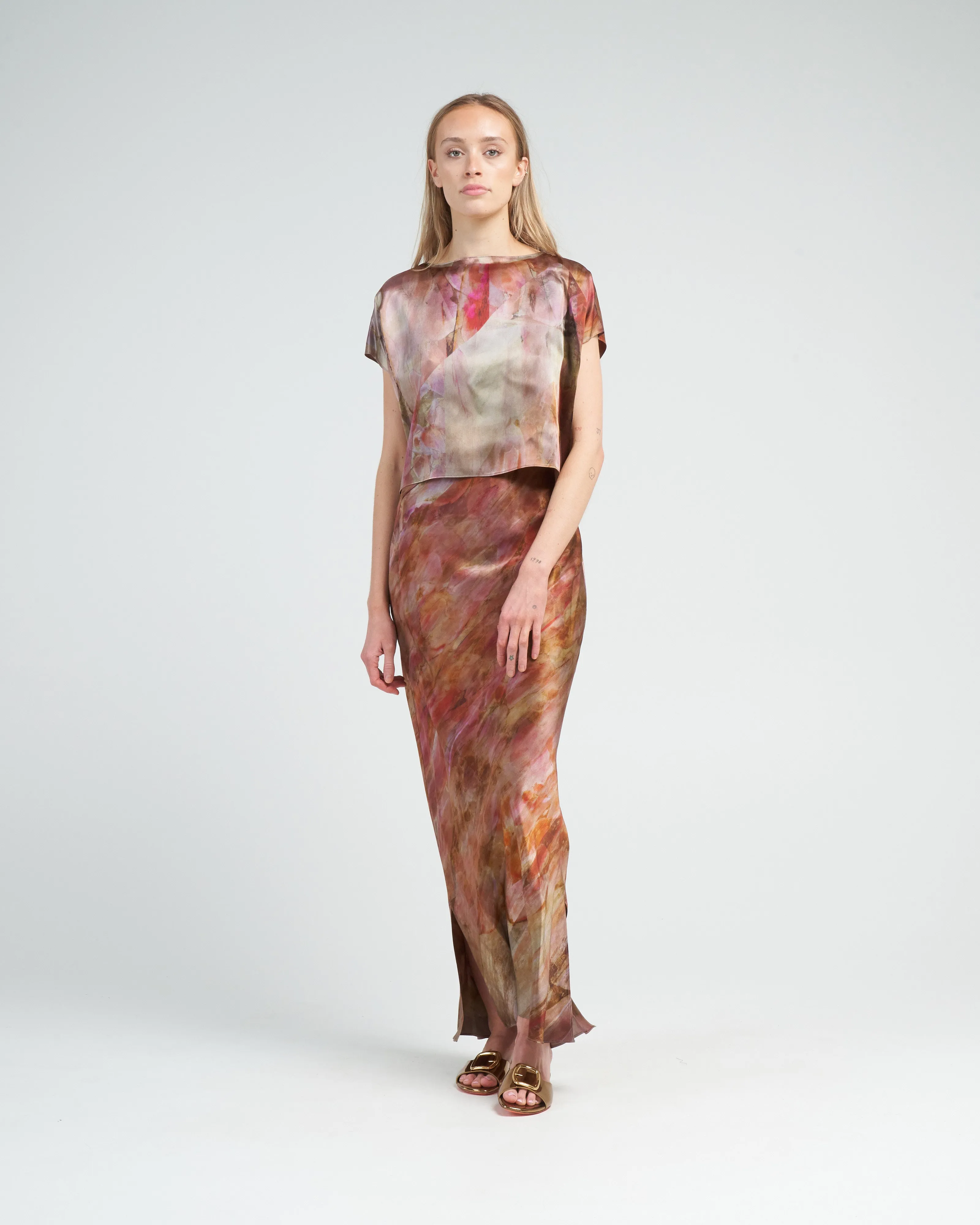boxy crop tee - bouquet