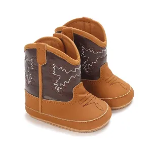 Brown Christmas Baby Boots