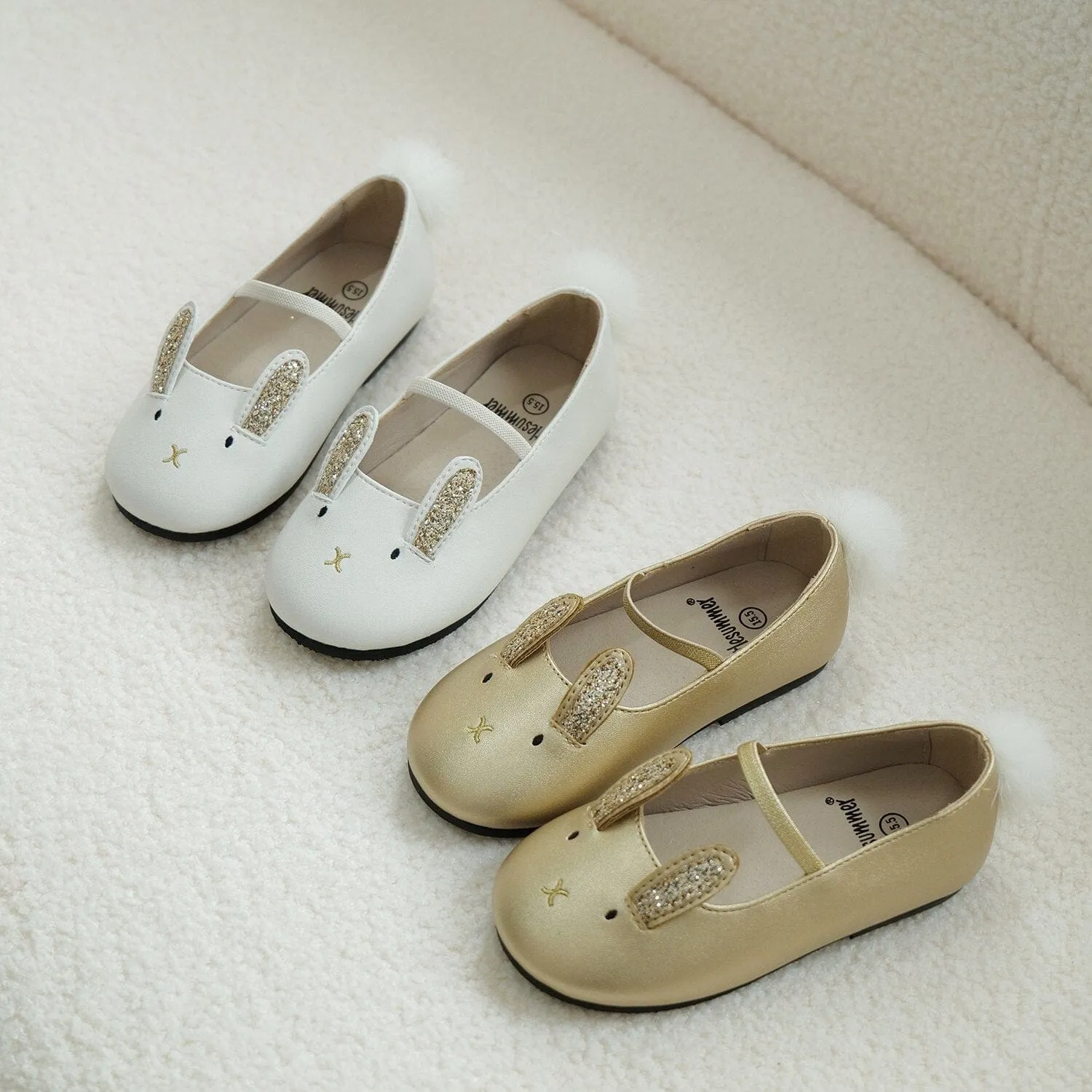 Cartoon Bunny Girls Ballet Flats