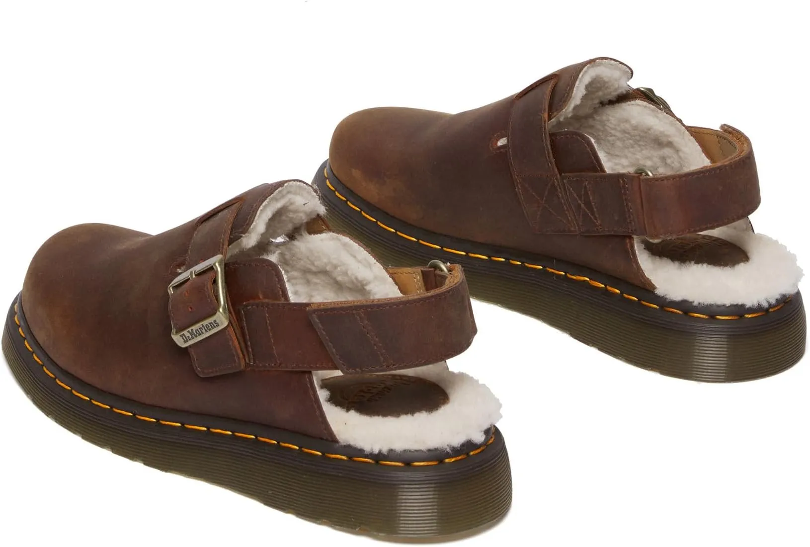 Clogs Jorge II Faux Fur Lined Slingback Mules Dr. Martens, Warm Tan