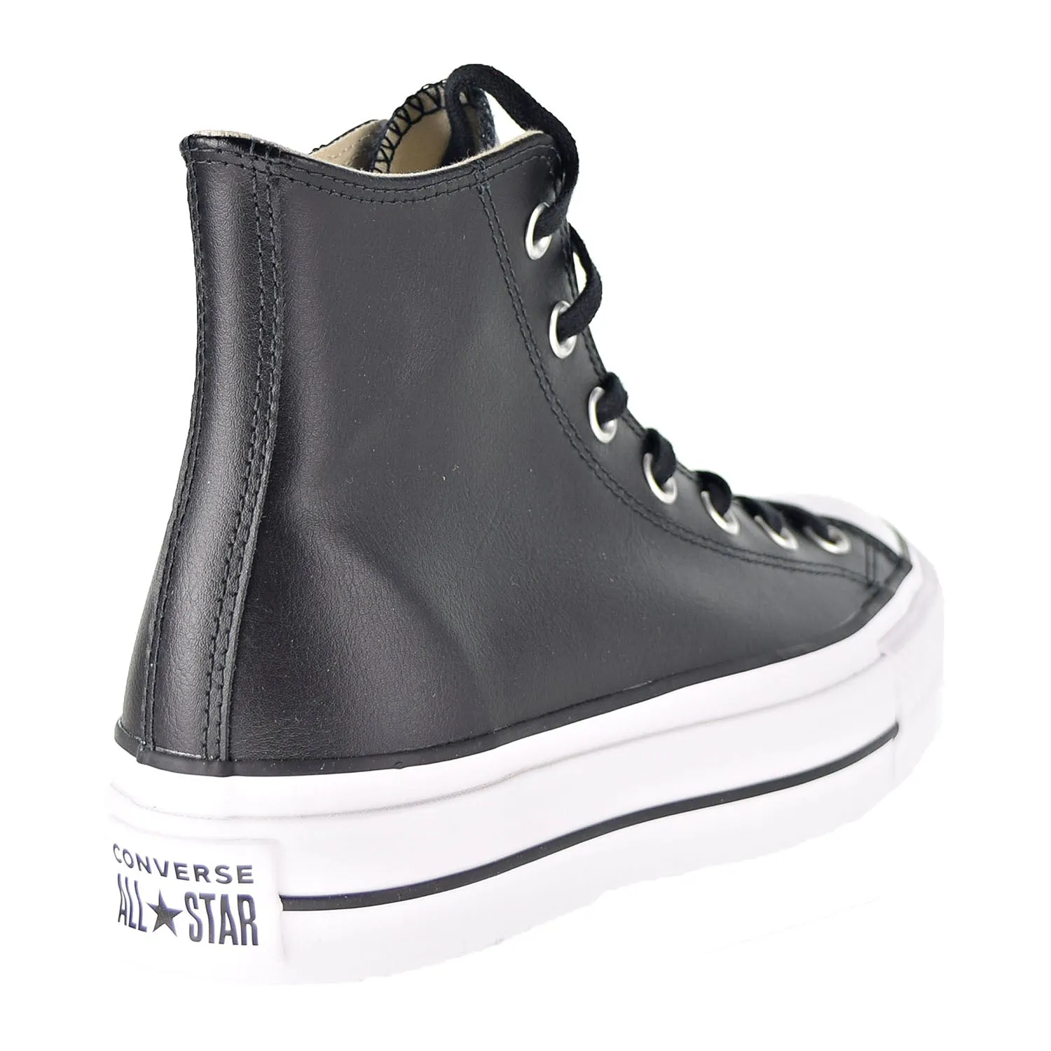 Converse Chuck Taylor All Star Platform Leather High Top Women's Shoes Black