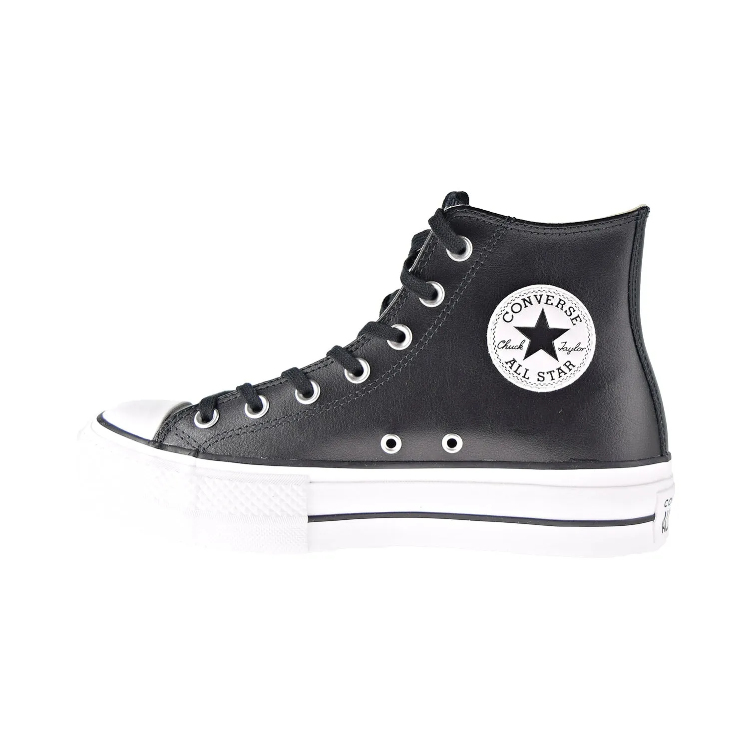 Converse Chuck Taylor All Star Platform Leather High Top Women's Shoes Black