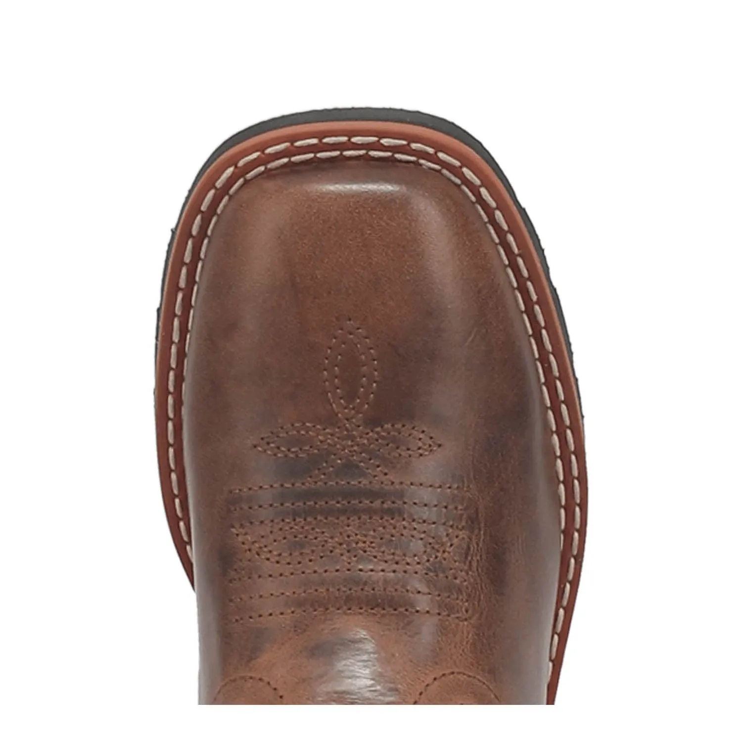 Dan Post Kids Unisex Buck Brown/Flag Leather Cowboy Boots