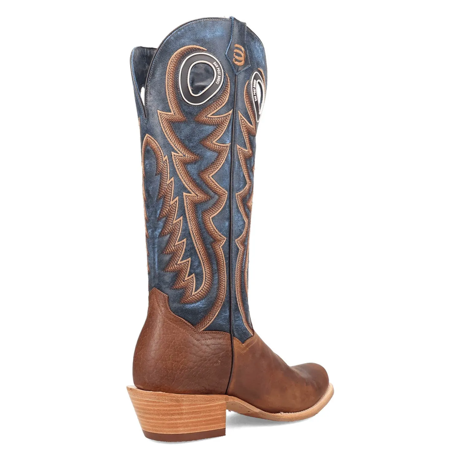 Dan Post Mens Bucky Tan/Blue Leather Cowboy Boots