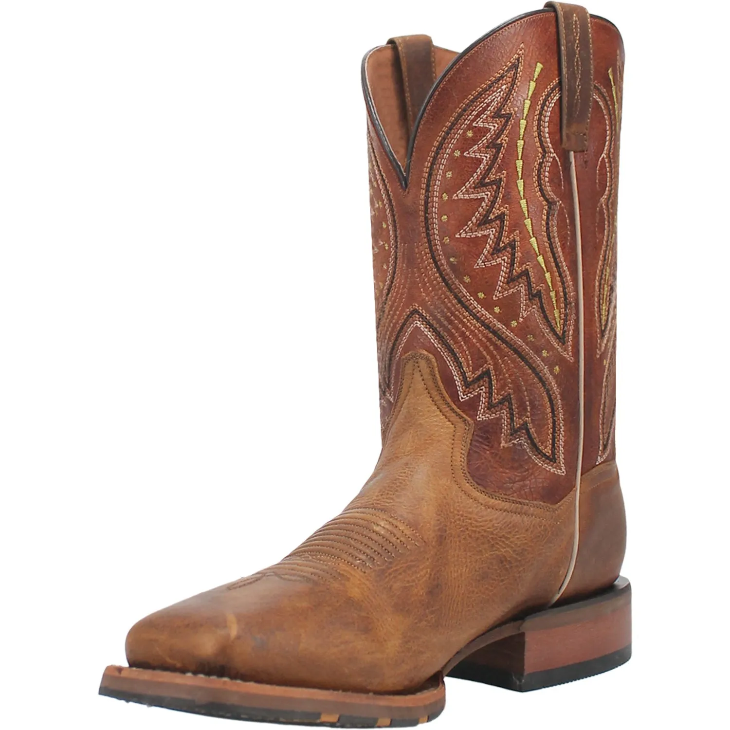 Dan Post Mens Dugan Brown Bison Leather Cowboy Boots 10.5 D