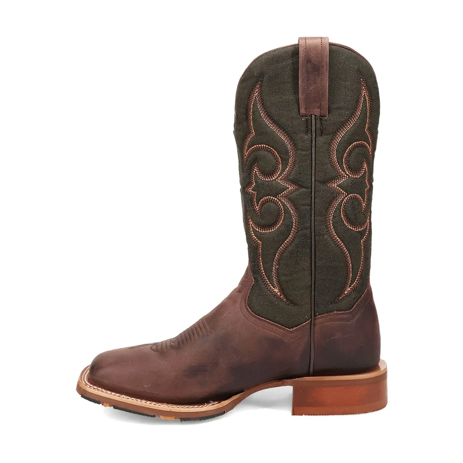 Dan Post Mens Jenks Brown/Green Leather Cowboy Boots 10 D