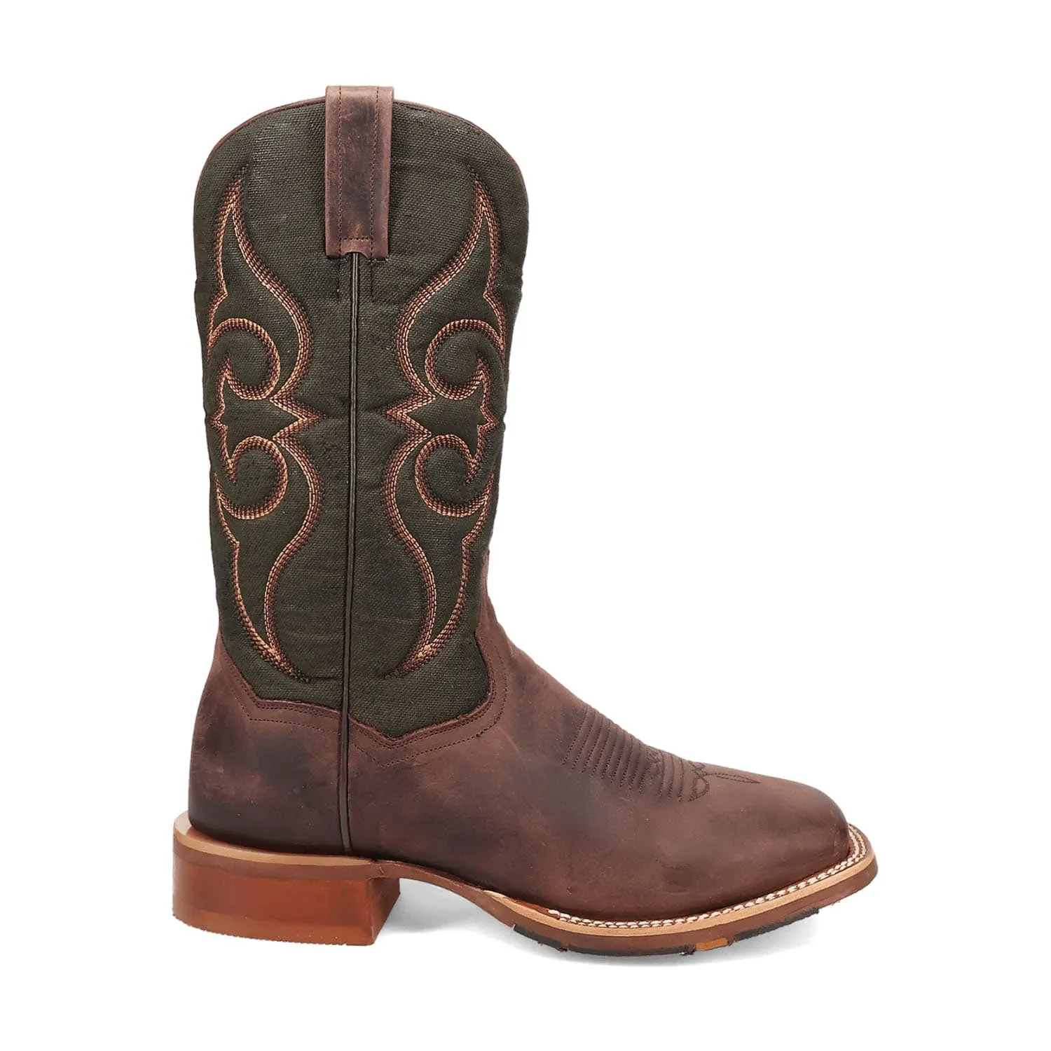 Dan Post Mens Jenks Brown/Green Leather Cowboy Boots 10 D