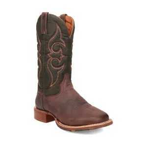 Dan Post Mens Jenks Brown/Green Leather Cowboy Boots 10 D