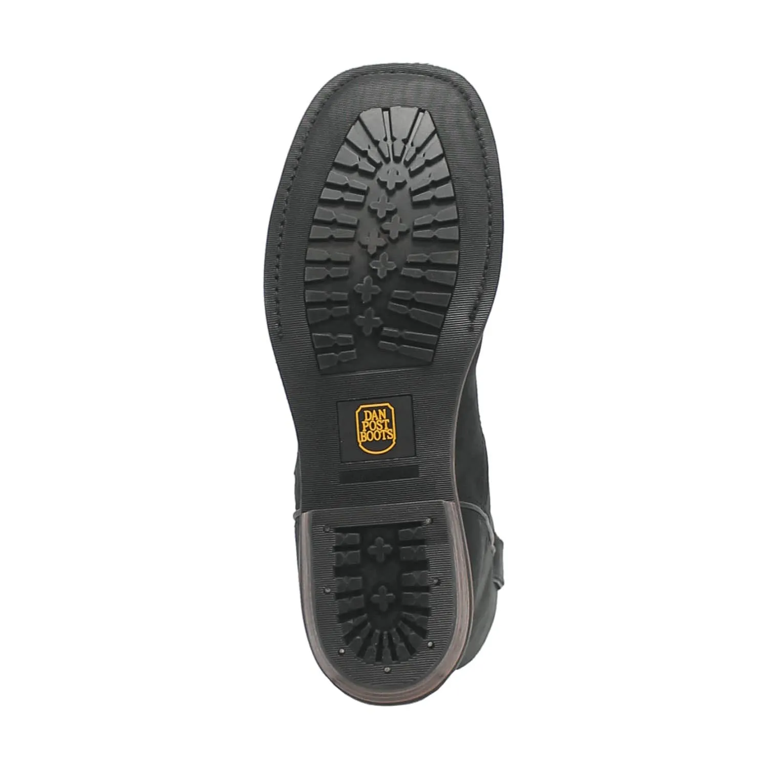 Dan Post Mens Las Cruces Waterproof Black Leather Work Boots