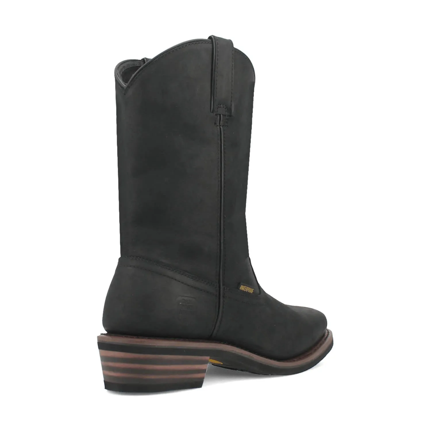 Dan Post Mens Las Cruces Waterproof Black Leather Work Boots