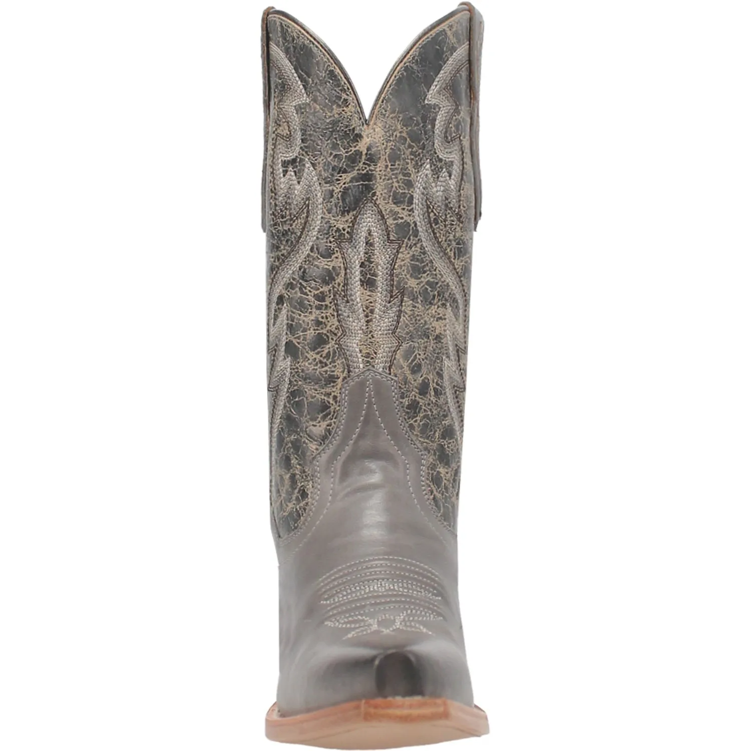 Dan Post Womens Tria Grey Leather Cowboy Boots 6 M