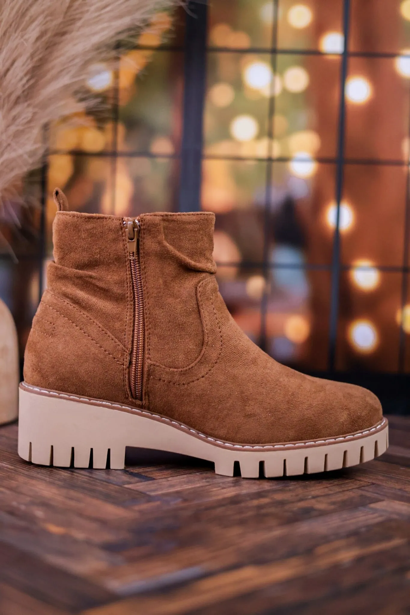 Dashing Slouched Ankle Boots in Tan FINAL SALE