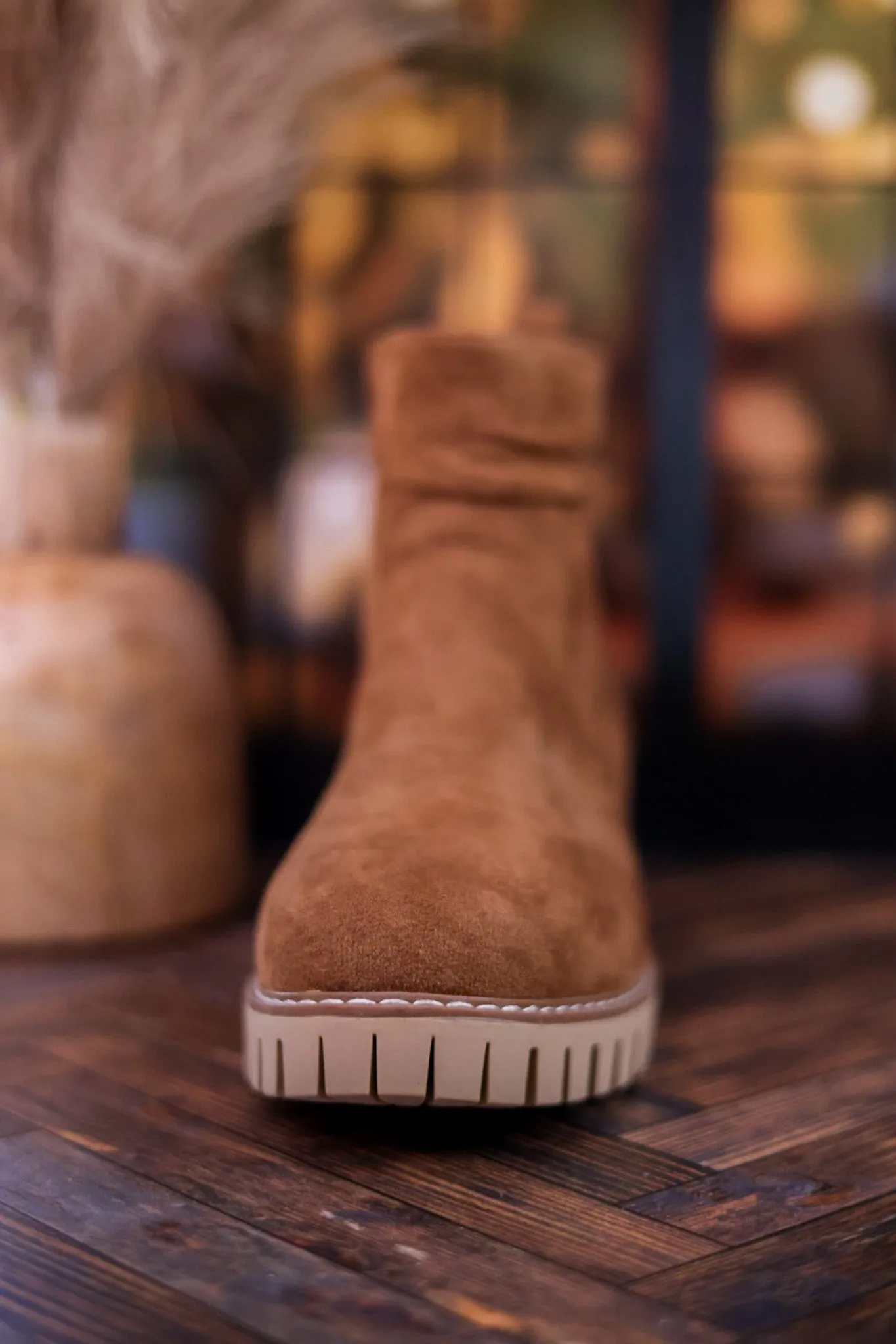 Dashing Slouched Ankle Boots in Tan FINAL SALE