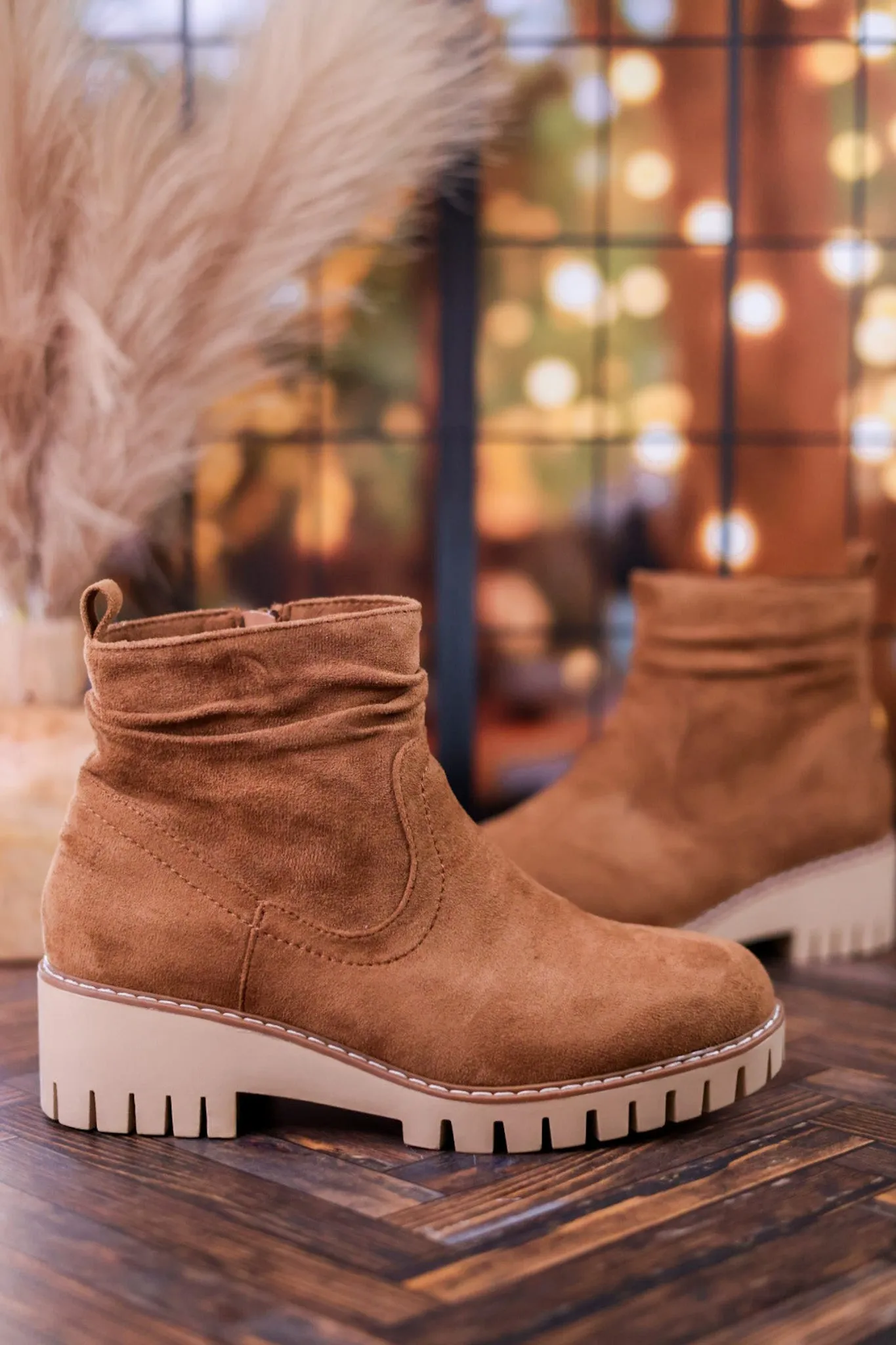 Dashing Slouched Ankle Boots in Tan FINAL SALE