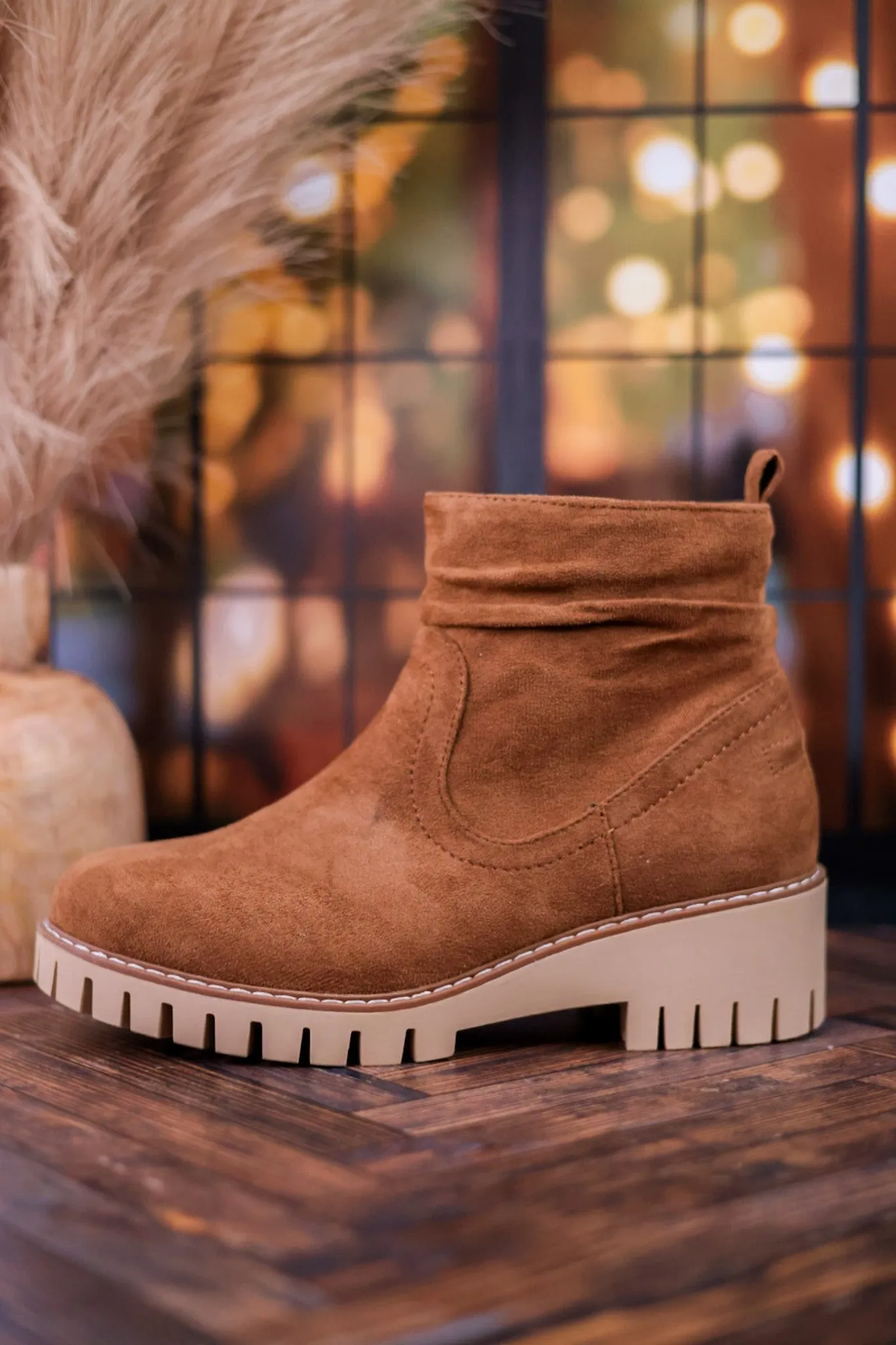 Dashing Slouched Ankle Boots in Tan FINAL SALE