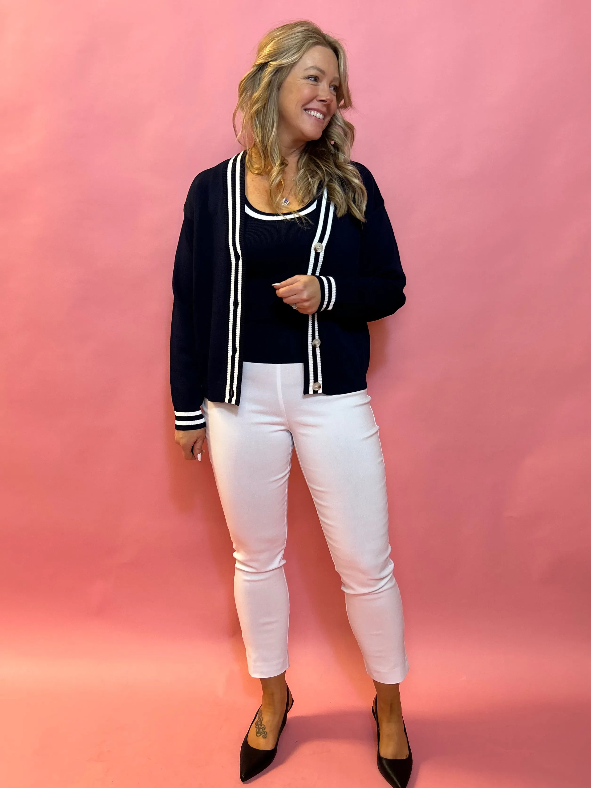 Effortless Edge: Millennium Tapered Pant in White