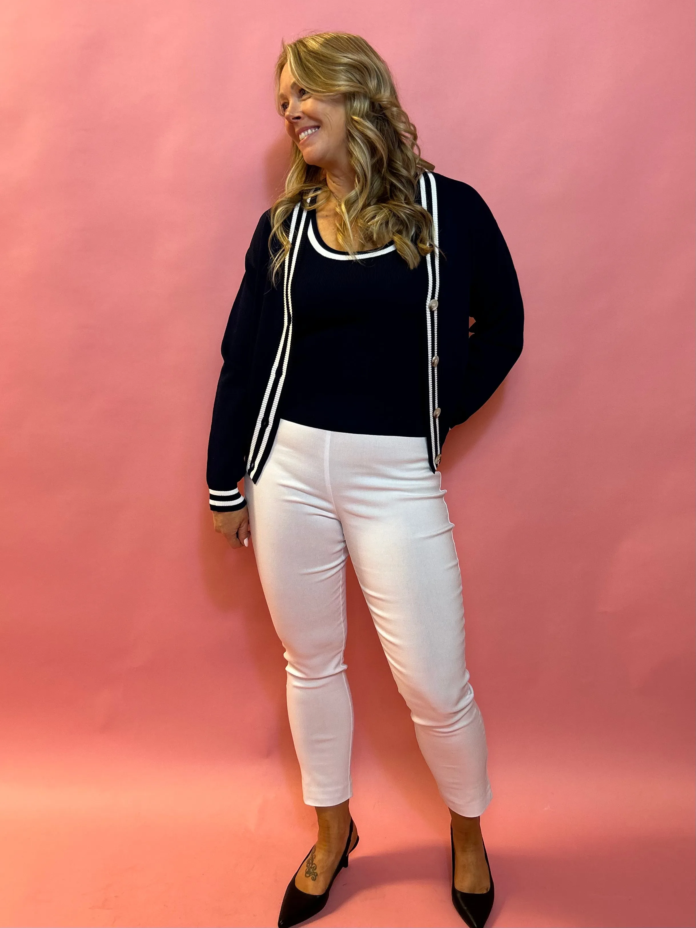 Effortless Edge: Millennium Tapered Pant in White