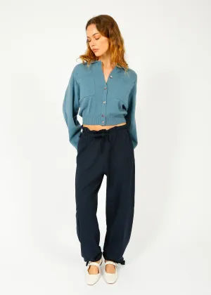 GANNI F9141 Elasticated Waist Pant in Sky Captain