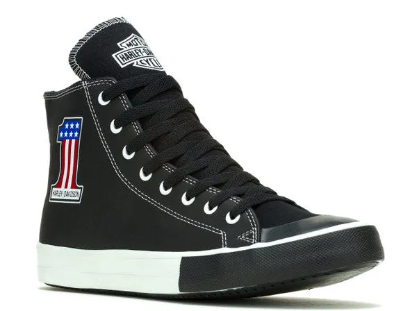 Harley-Davidson Men's Baxter High-Top #1 Leather Sneakers, Black D93904