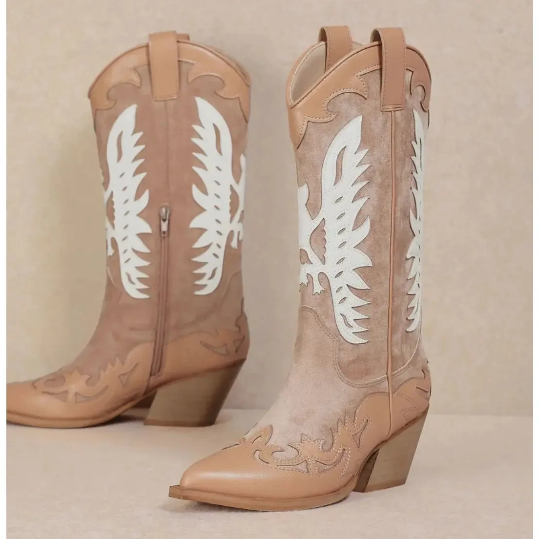 Idaly Mid-Calf Cowgirl Boots