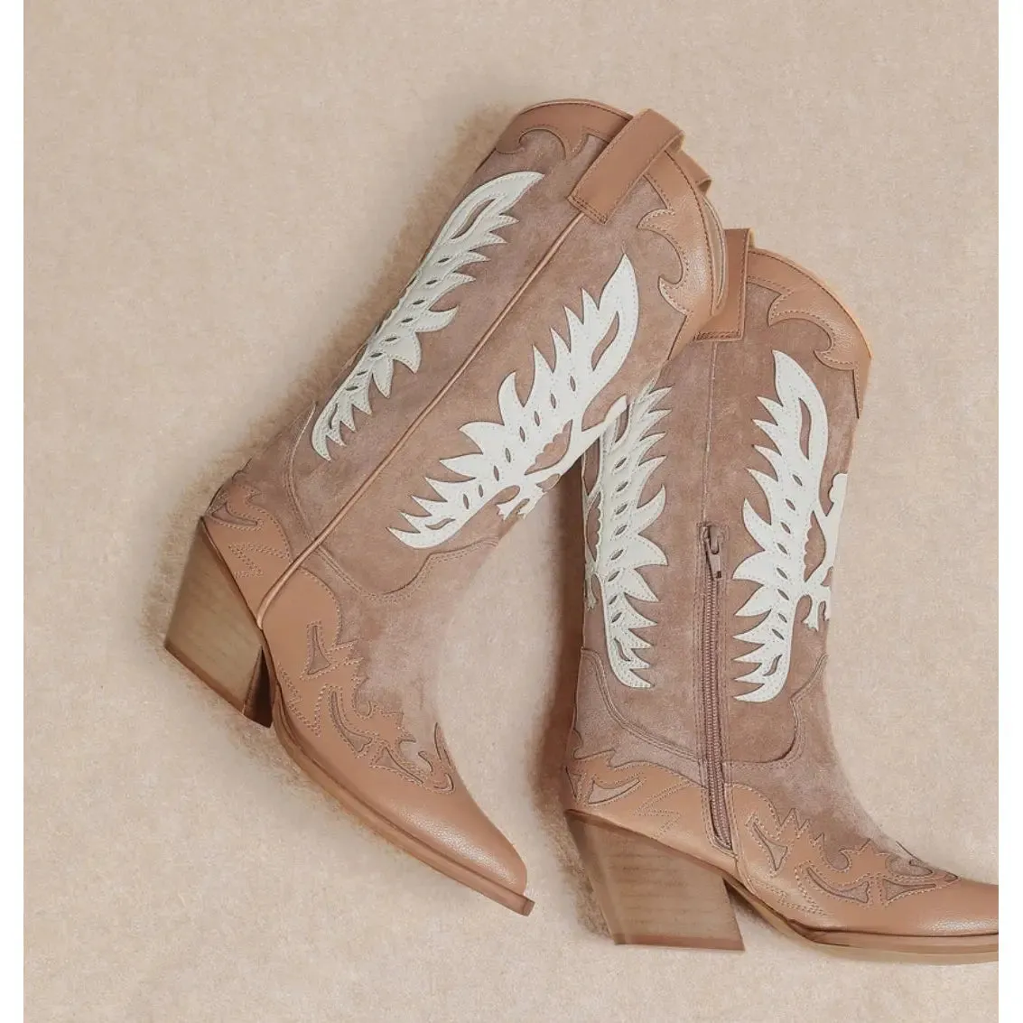 Idaly Mid-Calf Cowgirl Boots