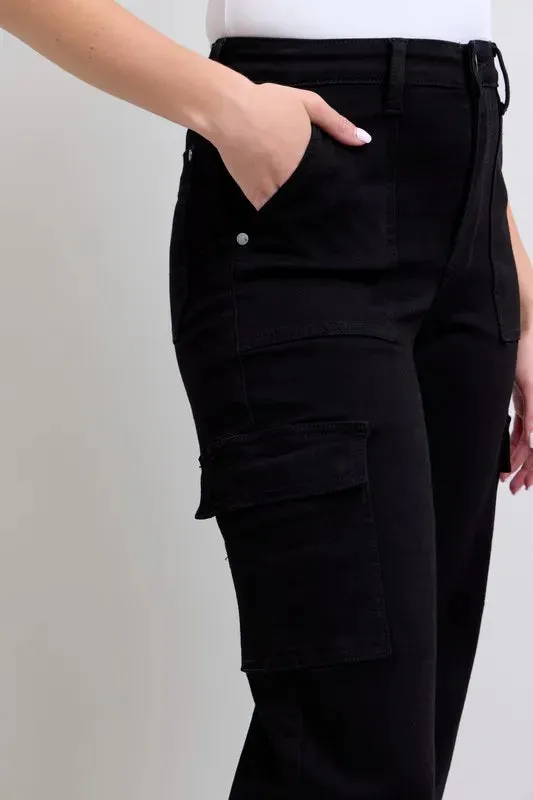 Judy Blue Full Size High Waist Cargo Wide Leg Jeans Plus Size