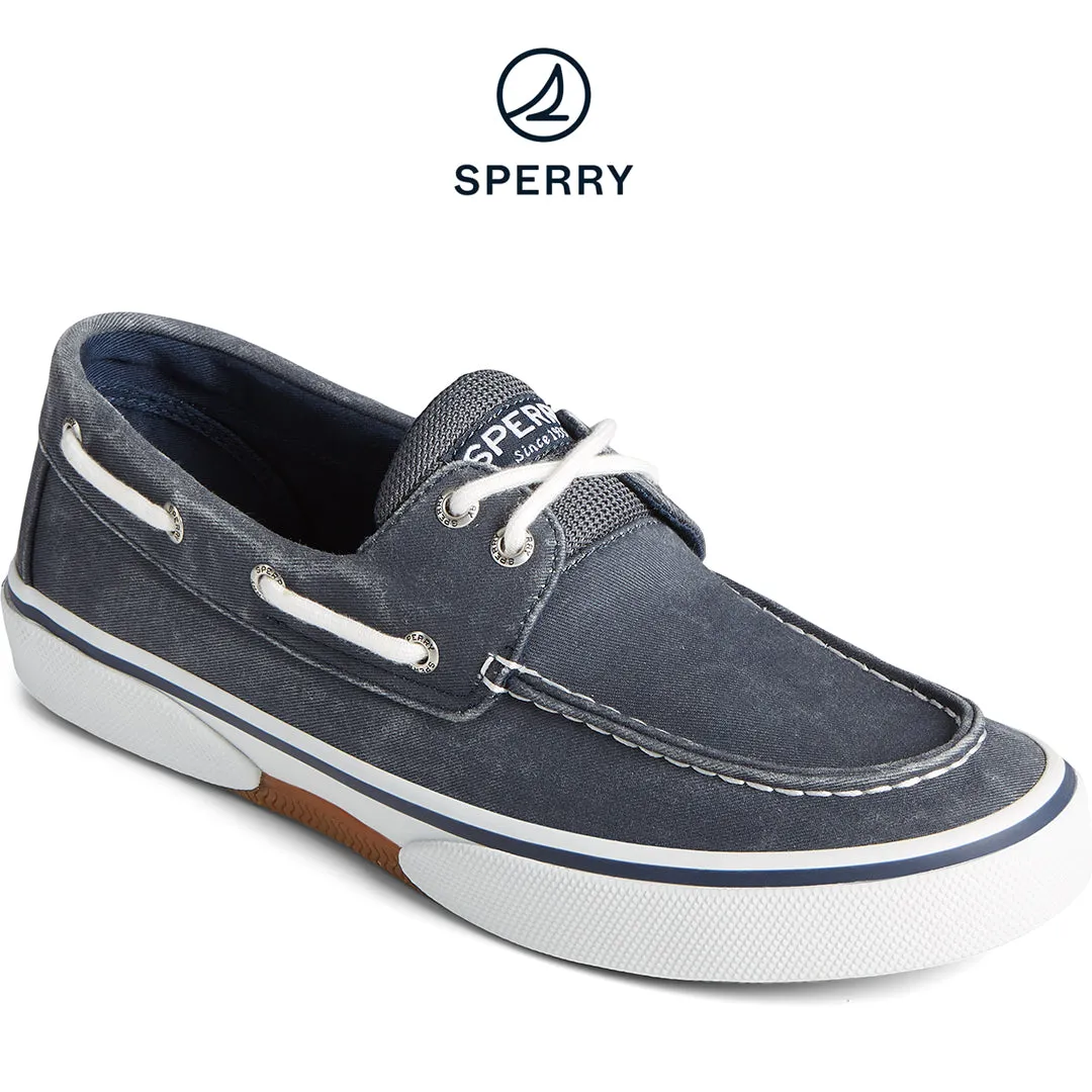 Men's Halyard 2-Eye Saltwashed Sneaker Navy (STS23584)