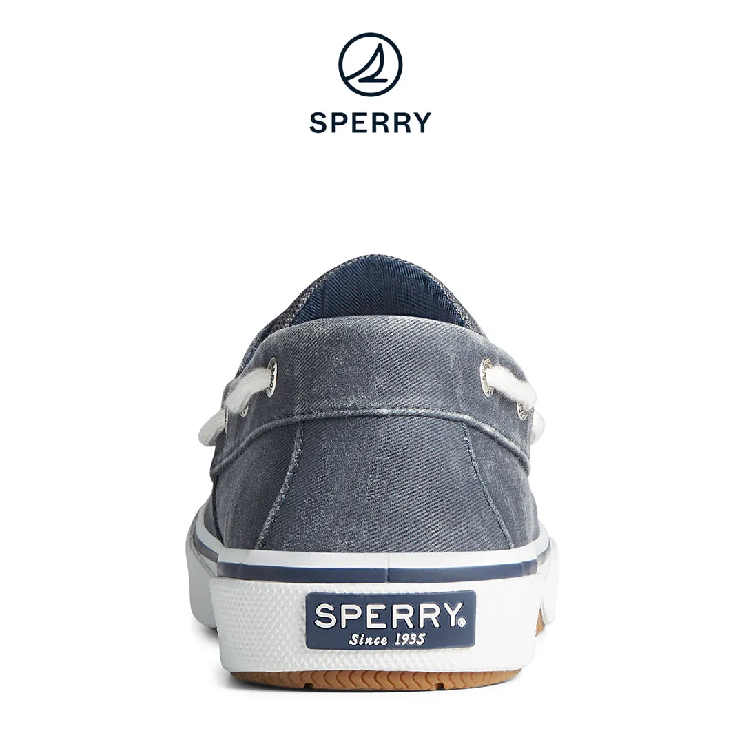 Men's Halyard 2-Eye Saltwashed Sneaker Navy (STS23584)