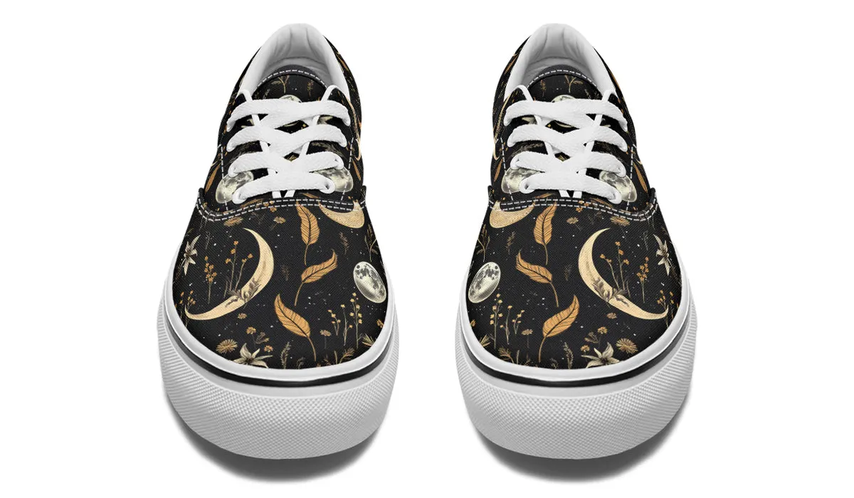 Moonlit Botanica Street Sneakers - Premium Vegan Canvas Sneakers with Durable Waffle Soles