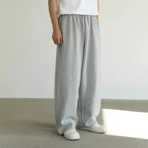 MYQ Men's Loose-Fit Cotton Sweatpants – Korean Style Wide-Leg Casual Pants