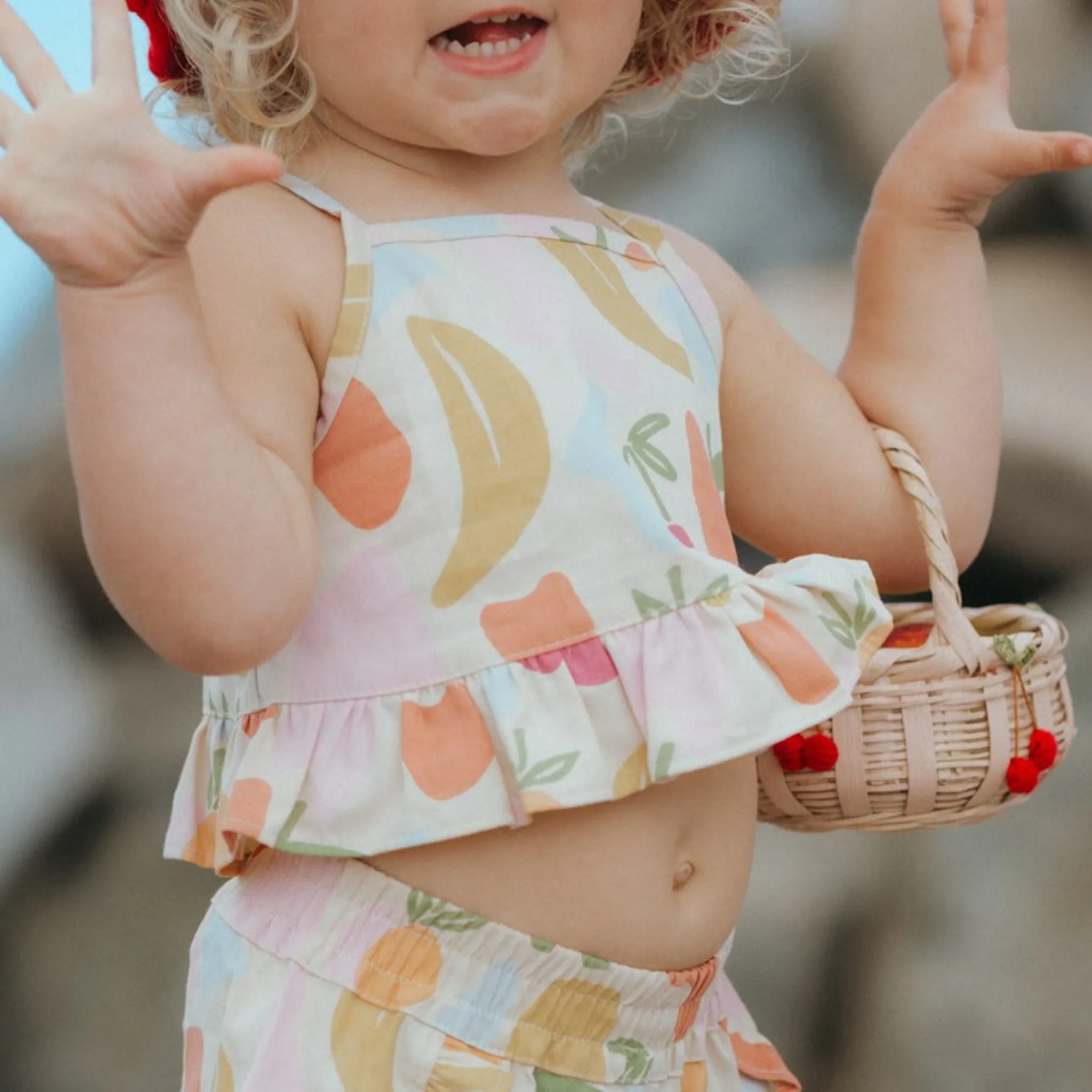 Ruffle Short Set - Las Frutas