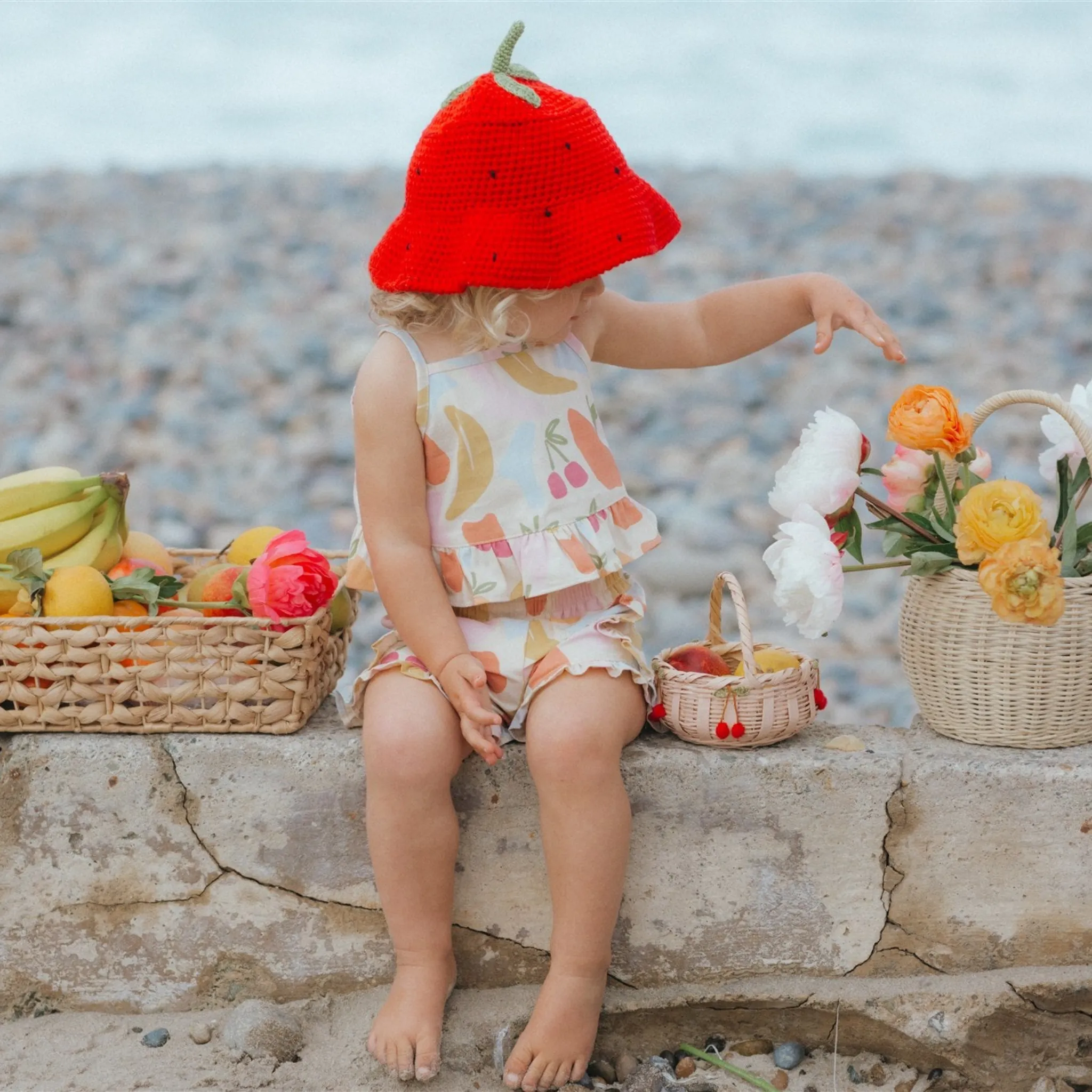 Ruffle Short Set - Las Frutas