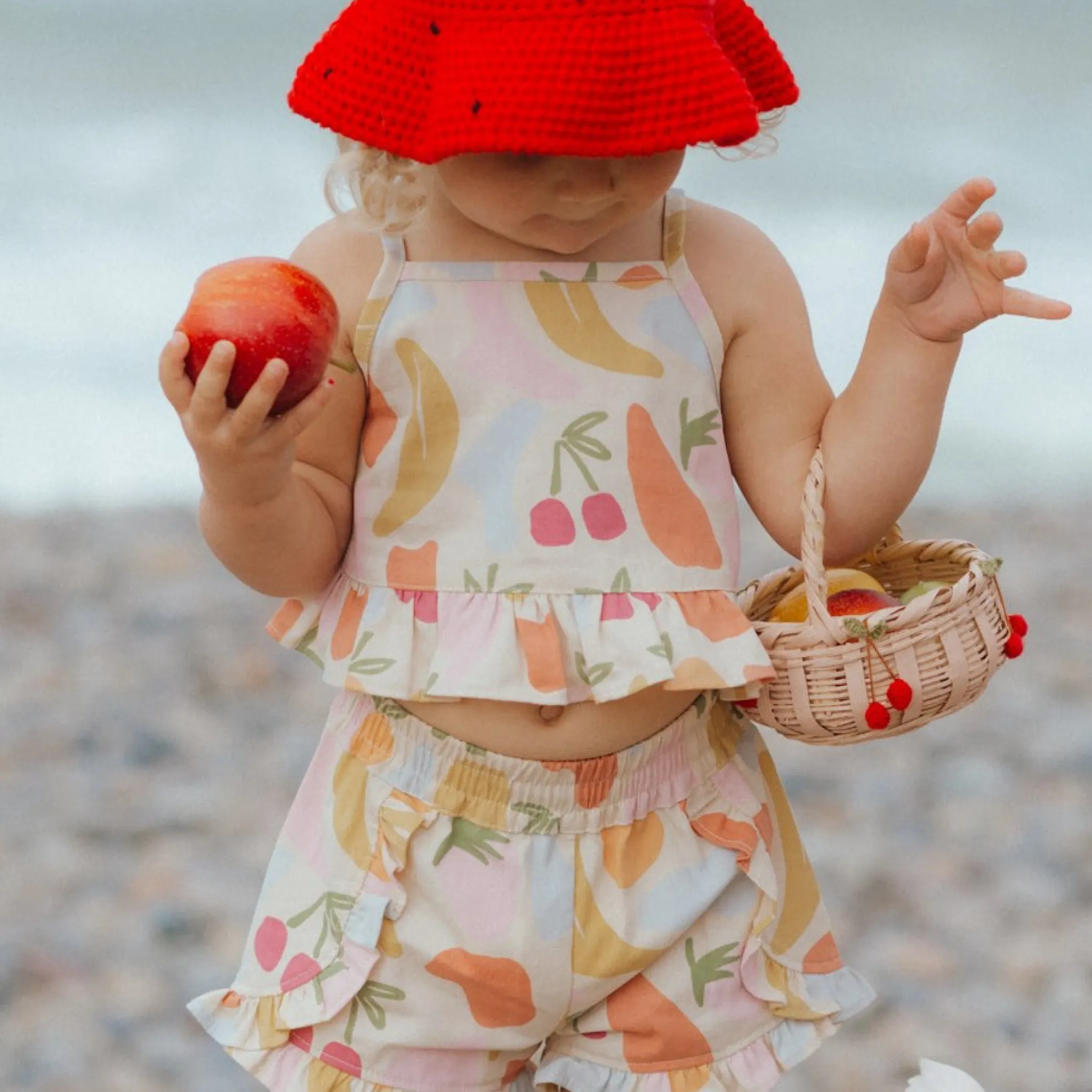Ruffle Short Set - Las Frutas