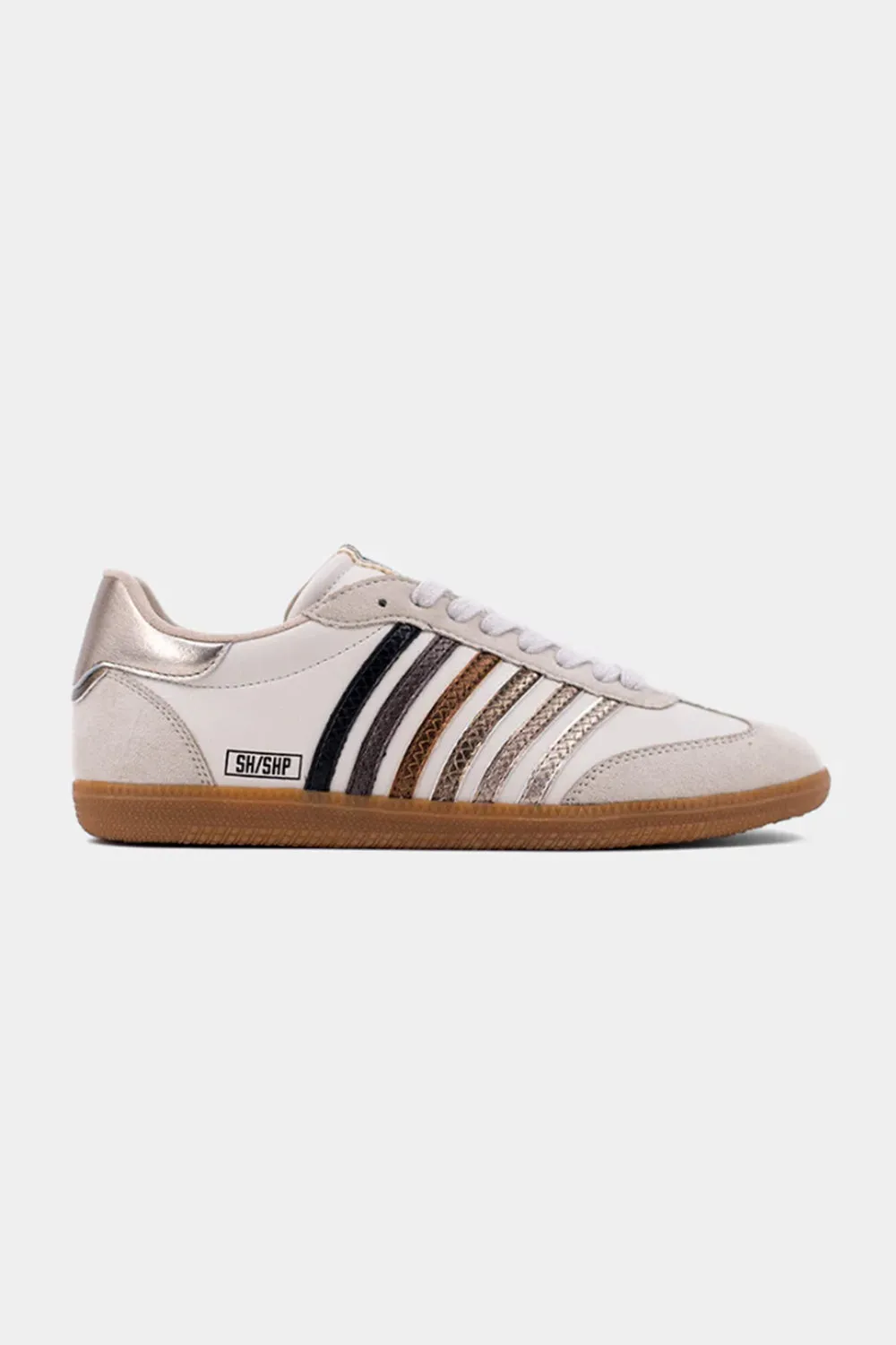 Shu Shop Stevie Sneakers for Women in Metallic Cream | STEVIE-METALLICS